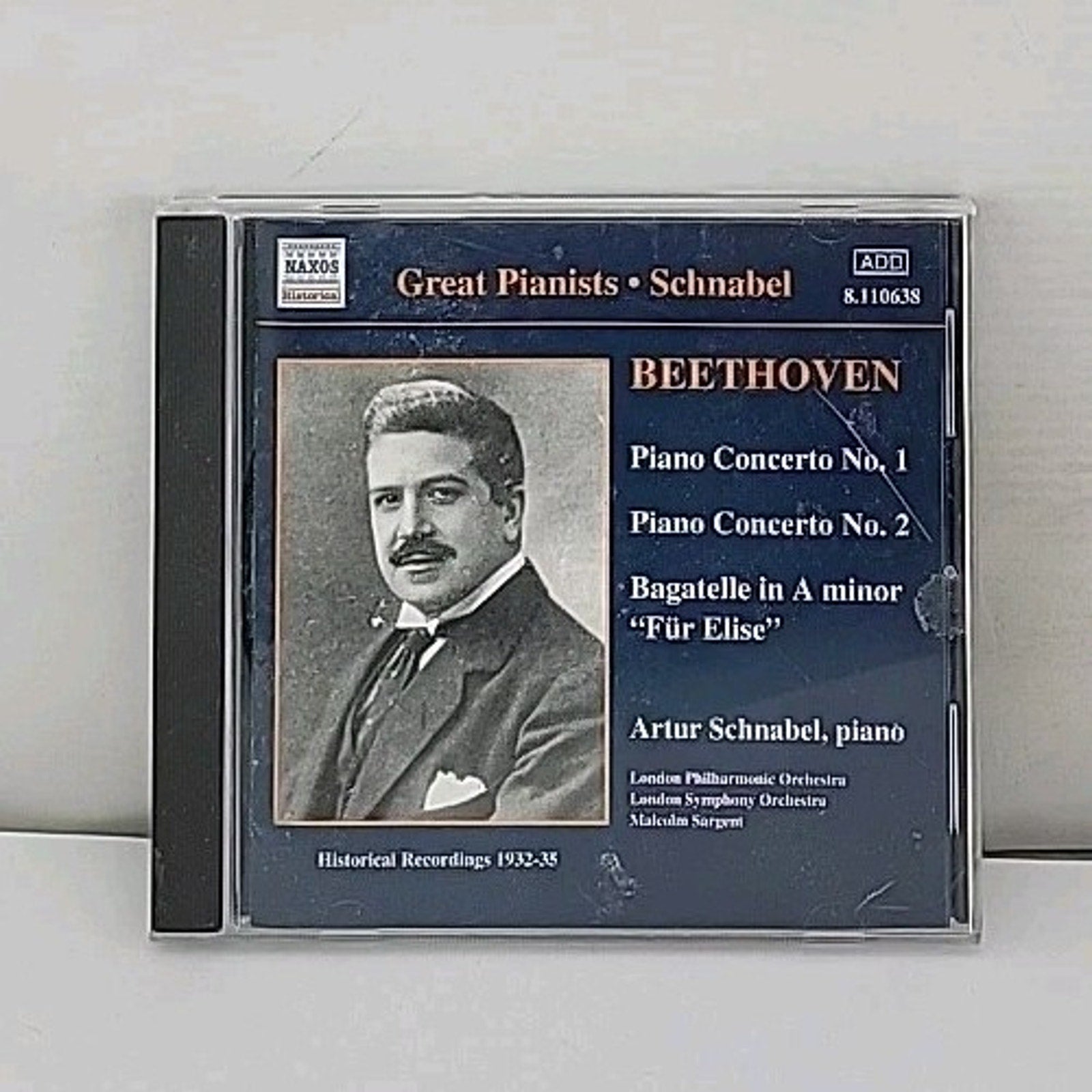 Con Pno 1/2 by Beethoven / Schnabel / Sargent / London Phil (CD, 2001)
