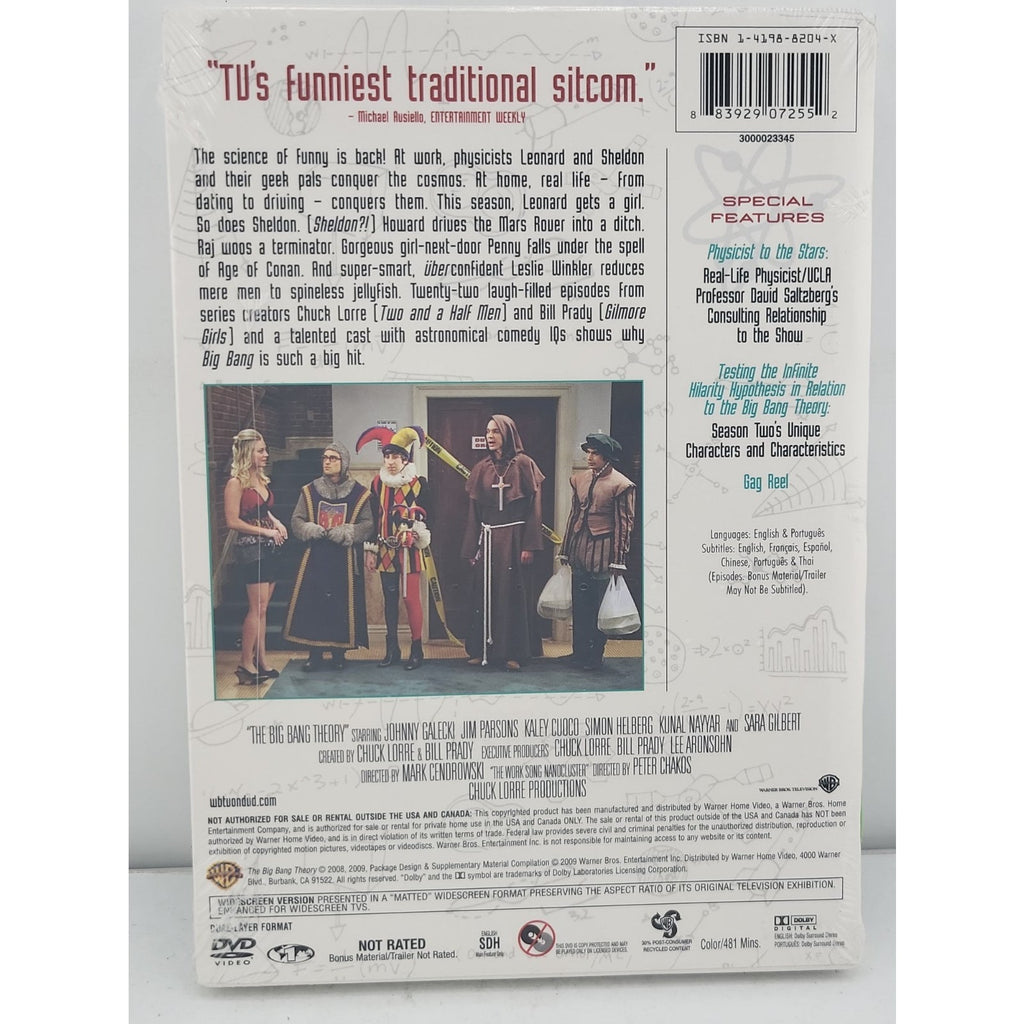 The Big Bang Theory: the Complete Second Season (DVD, 2008) *Brand New*