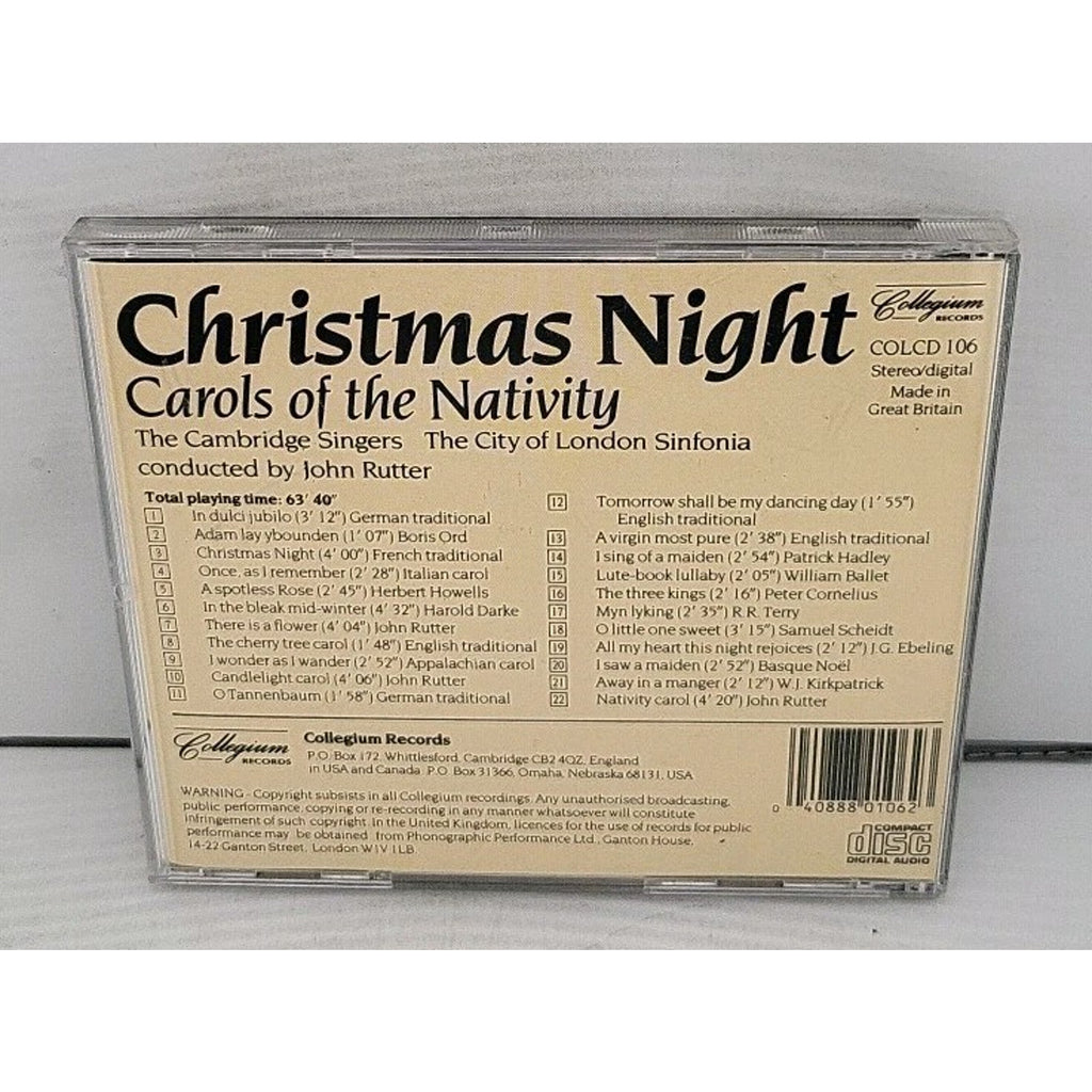 Christmas Night: Carols of the Nativity by Cambridge Singers (CD, 1993)