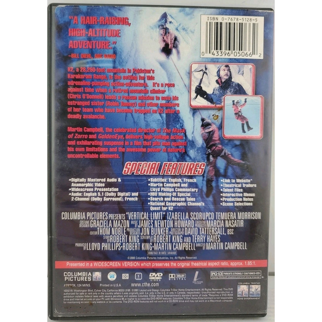 Vertical Limit (DVD, 2001, Special Edition)