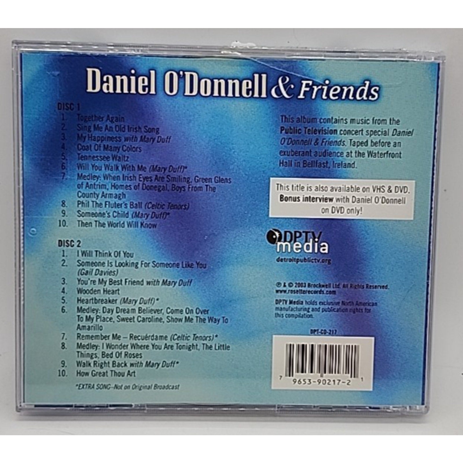 Daniel O'Donnell and Friends by Daniel O'Donnell (CD, Oct-2003, 2 Discs, DPTV)