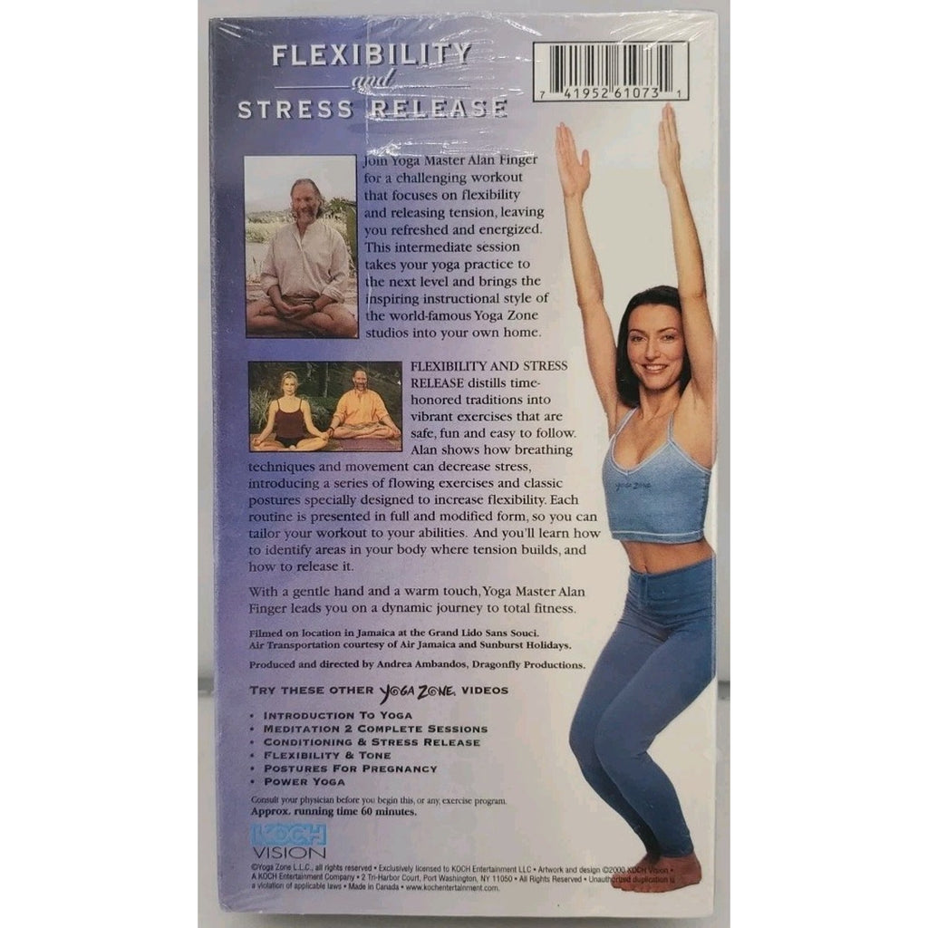 Yoga Zone - Flexibility and Stress Release (VHS, 2000) *Brand New*