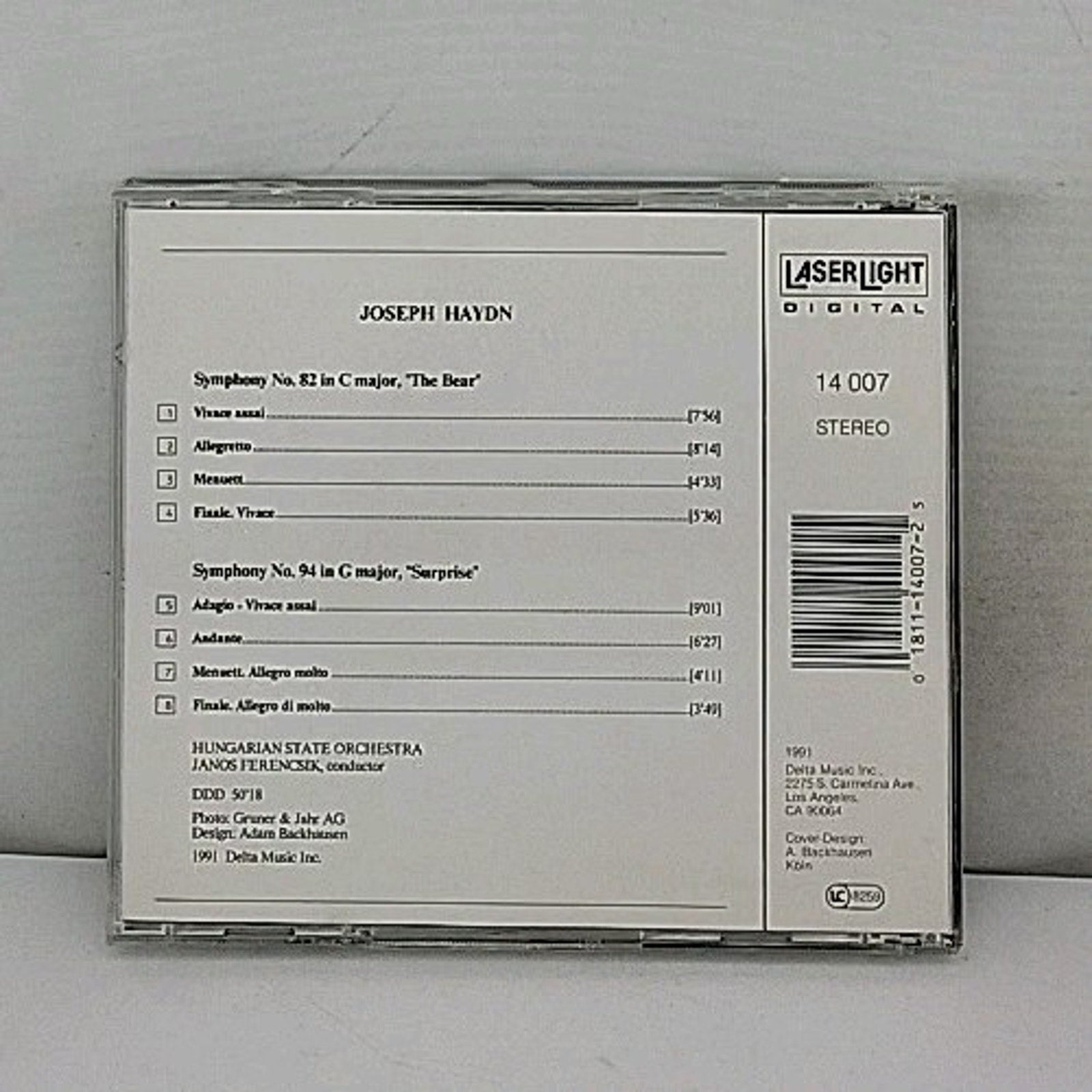 Haydn Symphony No.82 The Bear and Symphony No.94 Surprise CD Hungarian Orchestra
