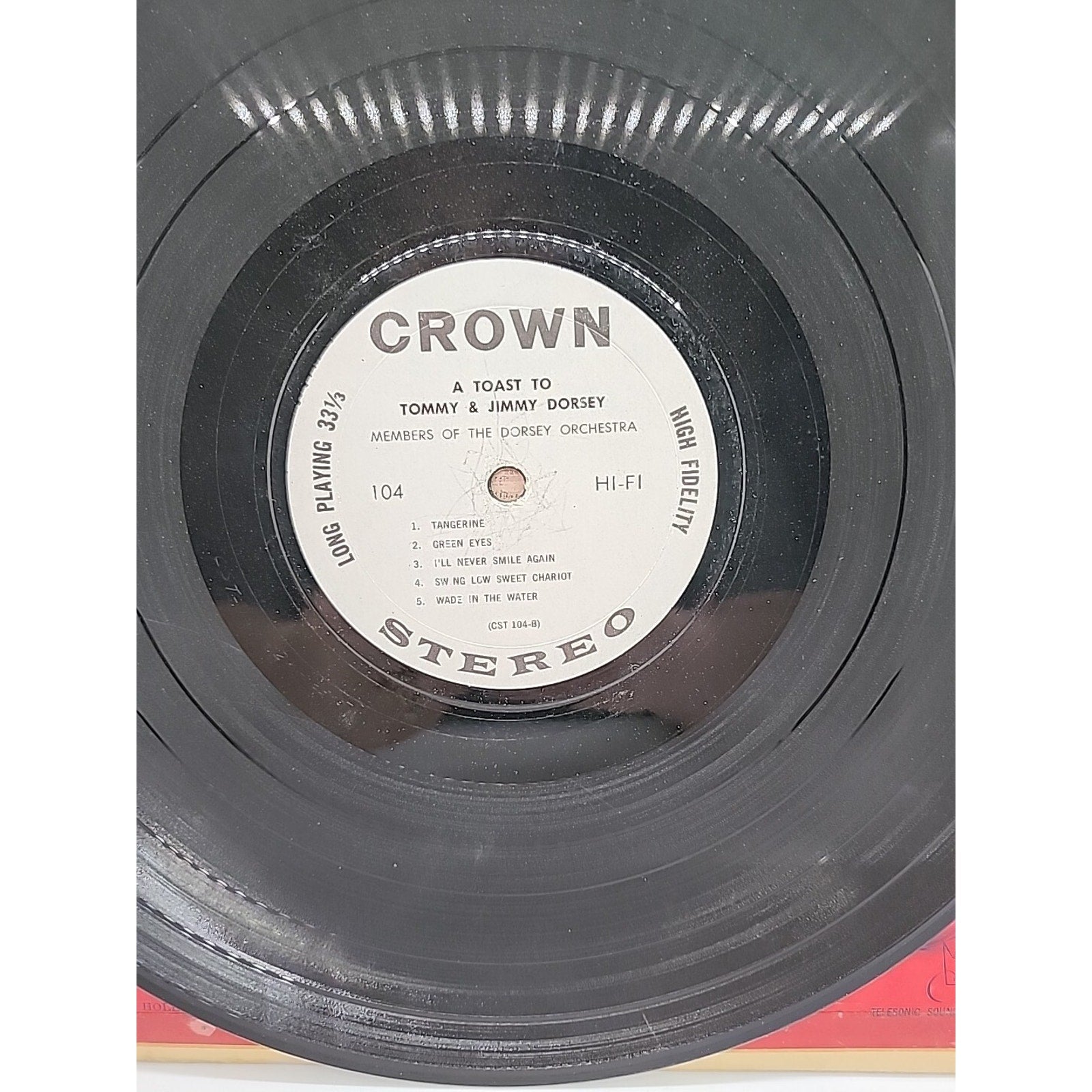 "A Toast To Tommy And Jimmy Dorsey" Dorsey Orchestra 33 LP Vinyl Record CST 104