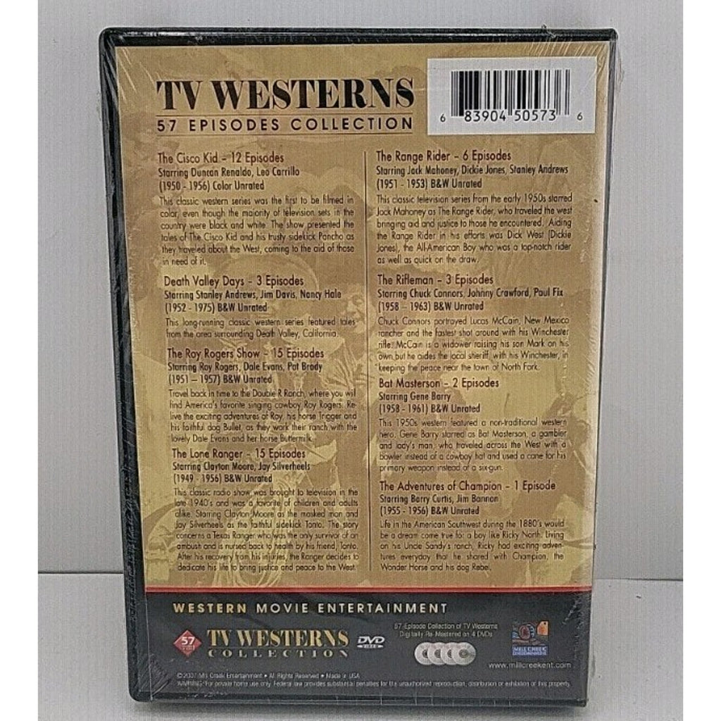TV Westerns Collection (DVD, 2007, 4-Disc Set) *Brand New*