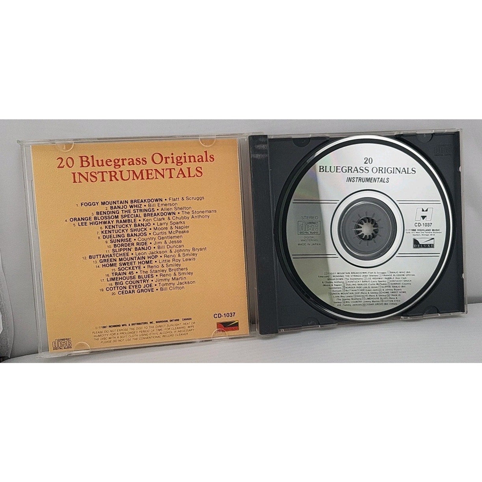 20 Bluegrass Originals - Instrumentals - CD - Flatt & Scruggs / Stonemans / more