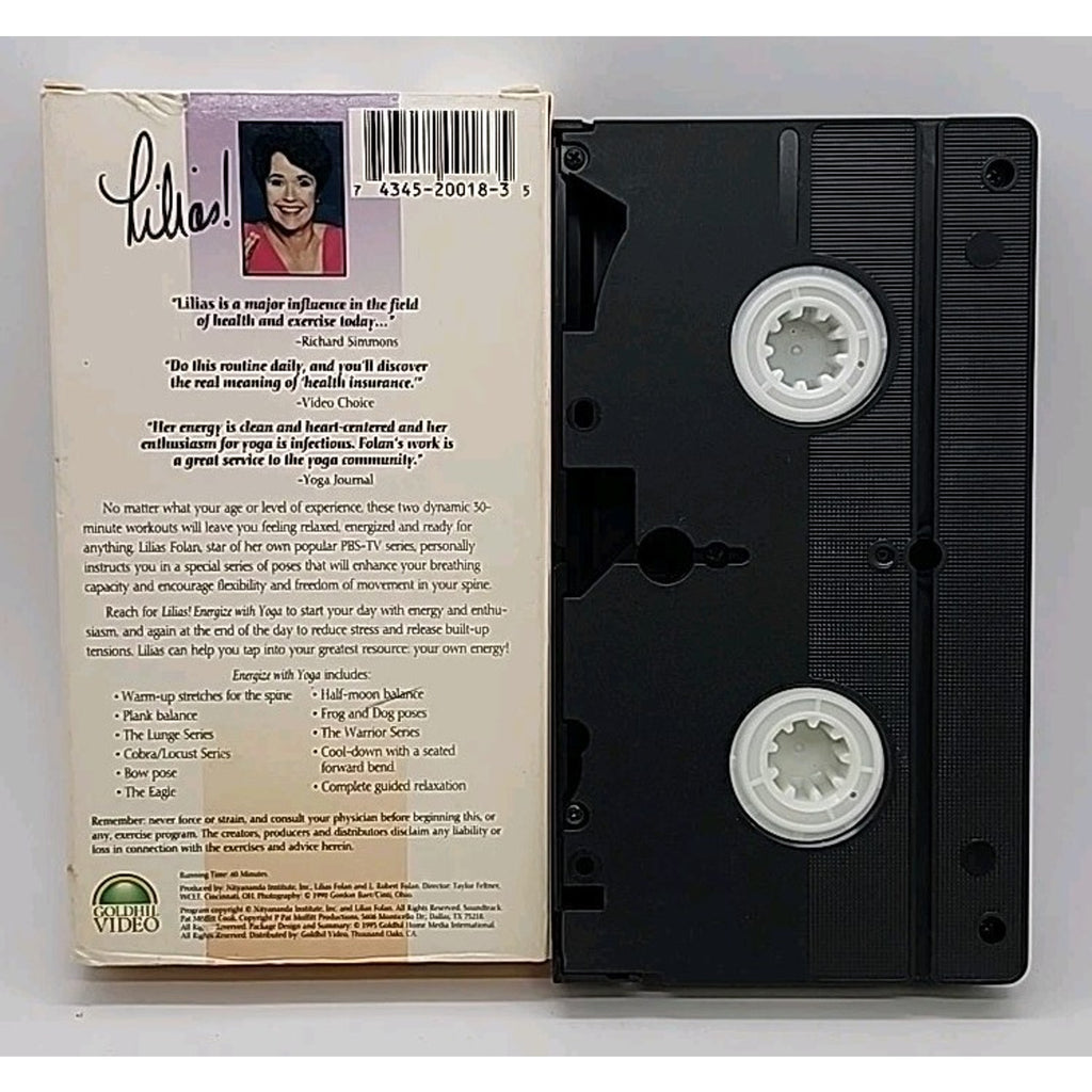 Lilias Energize With Yoga (VHS, 1999)