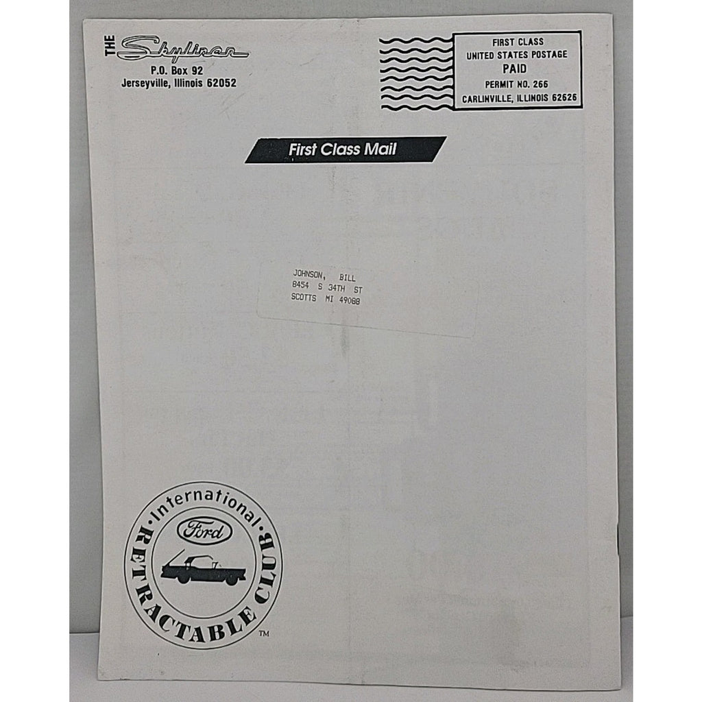 The Skyliner - International Retractable Club - July 1992 Number 136