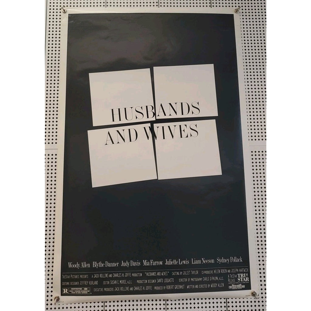 Husband And Wives Original Movie Poster Woody Allen 40X27 1992