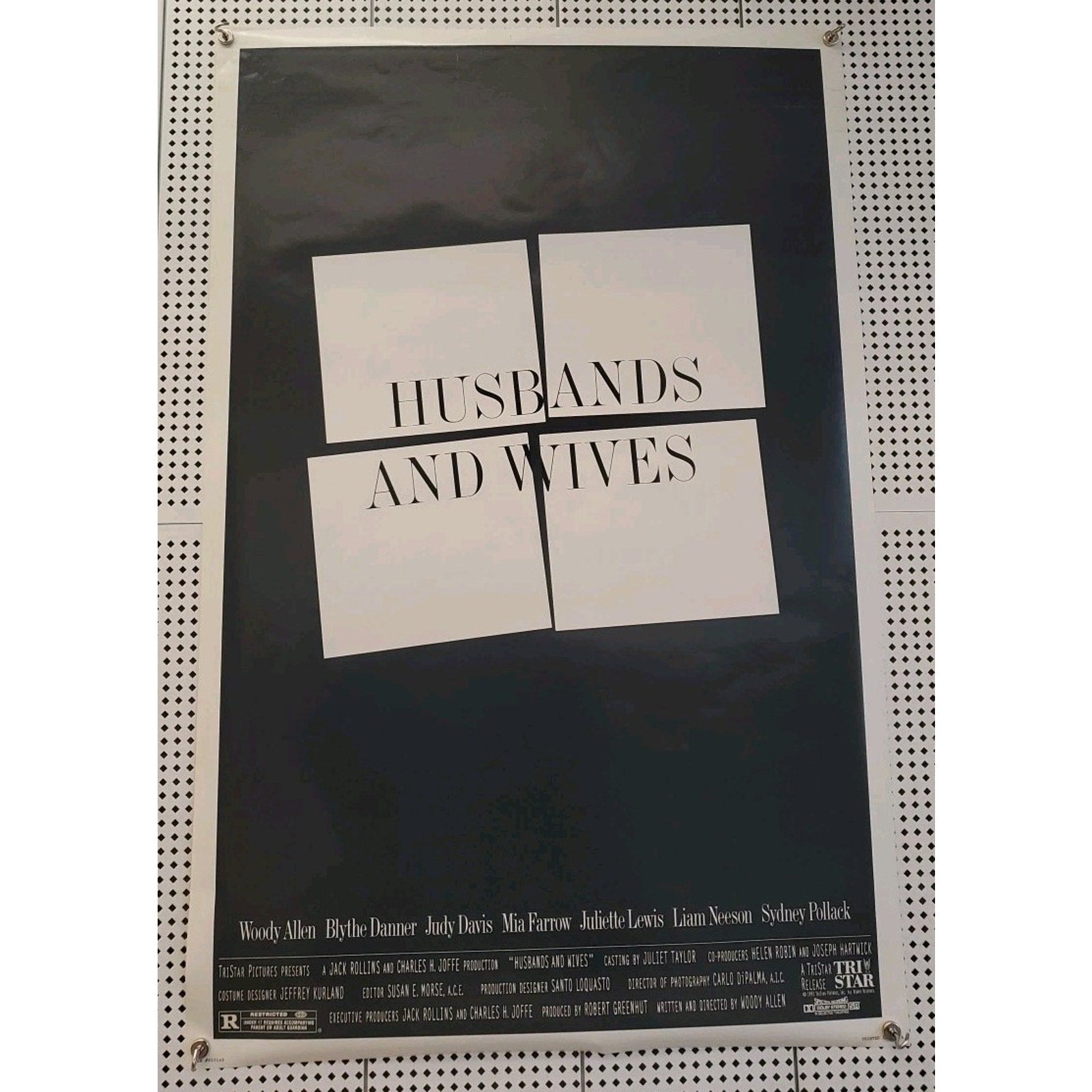 Husband And Wives Original Movie Poster Woody Allen 40X27 1992