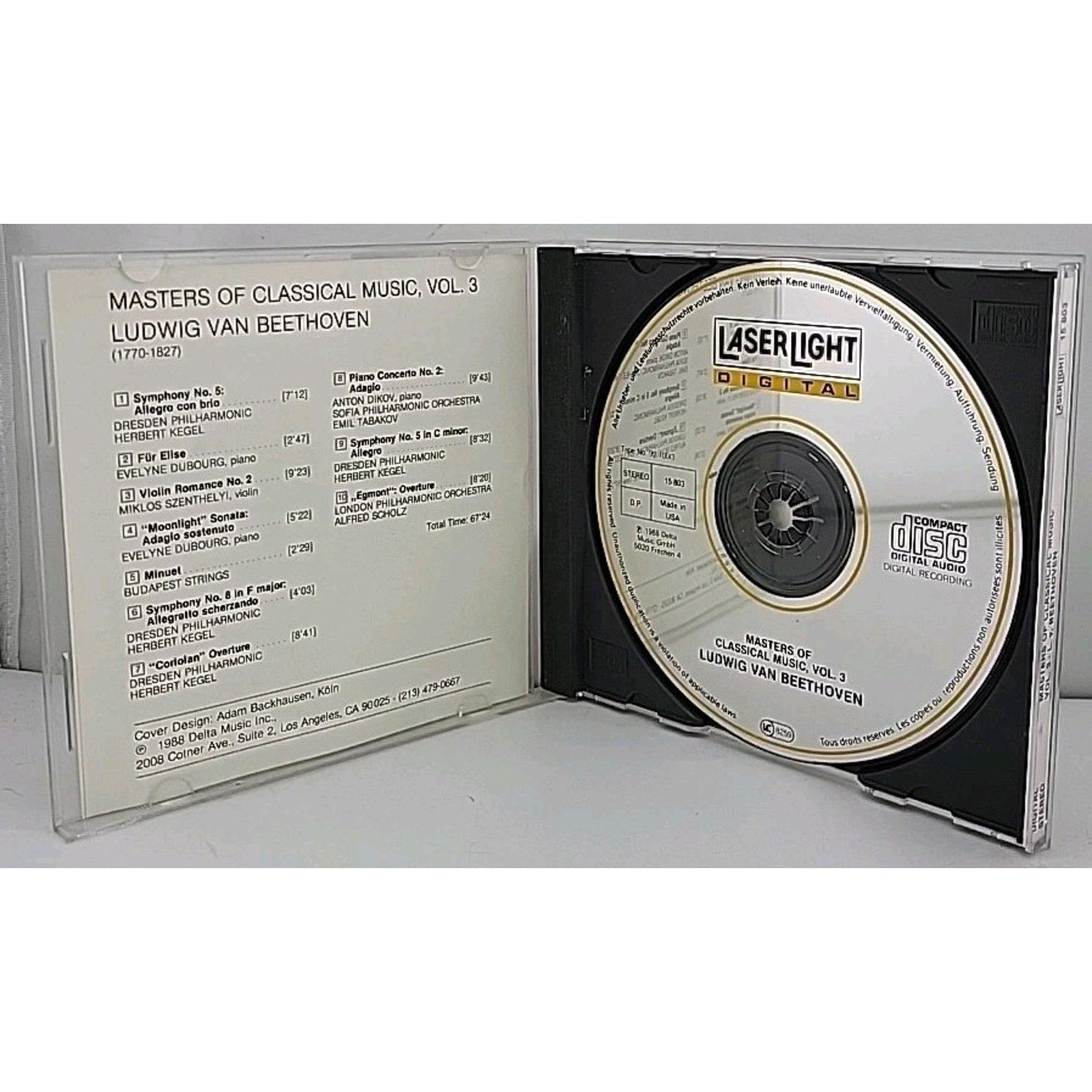 Masters of Classical Music by Ludwig van Beethoven (CD, 1990)