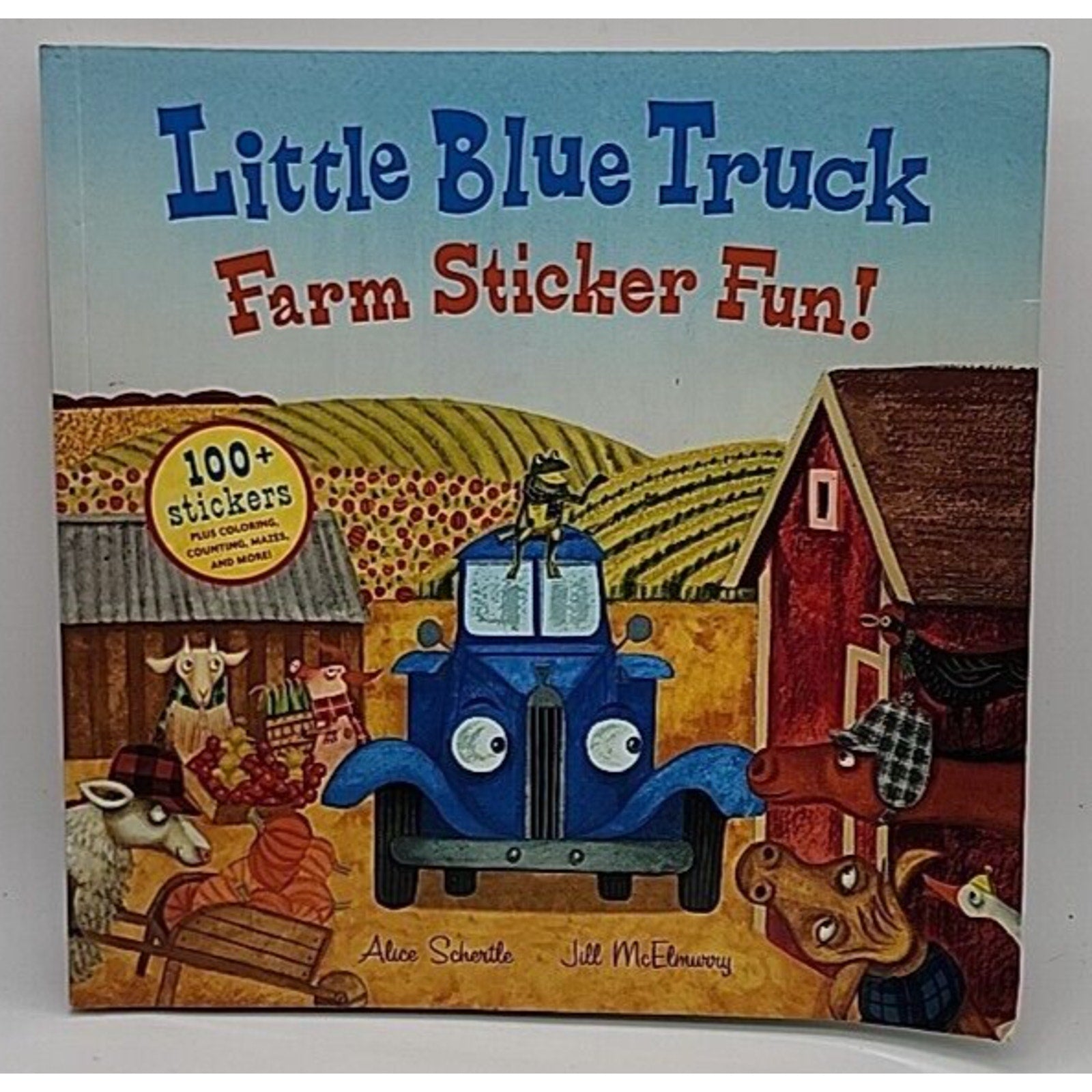 Little Blue Truck Farm Sticker Fun! by Alice Schertle (2013, Picture Book)