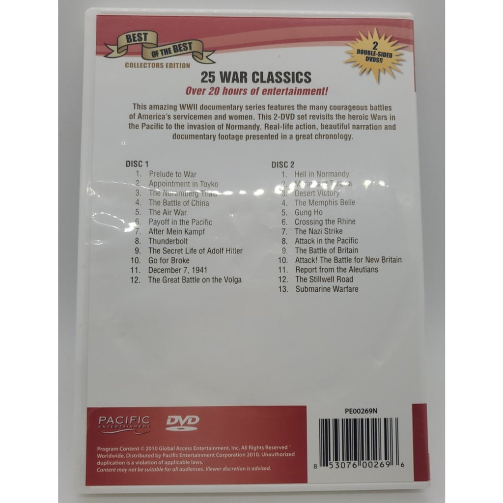 25 War Classics (DVD, 2010, 2-Disc Set)