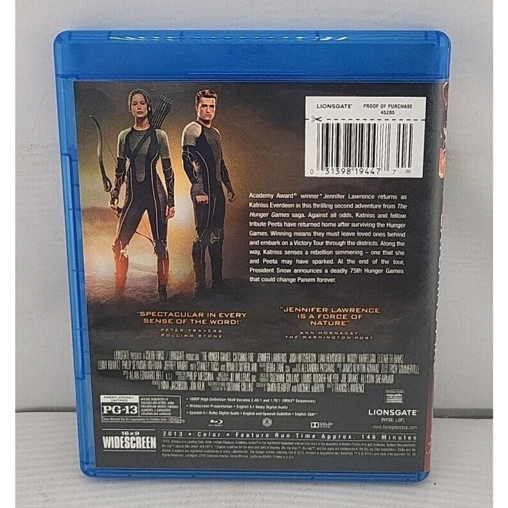 The Hunger Games: Catching Fire (Blu-ray, 2013)