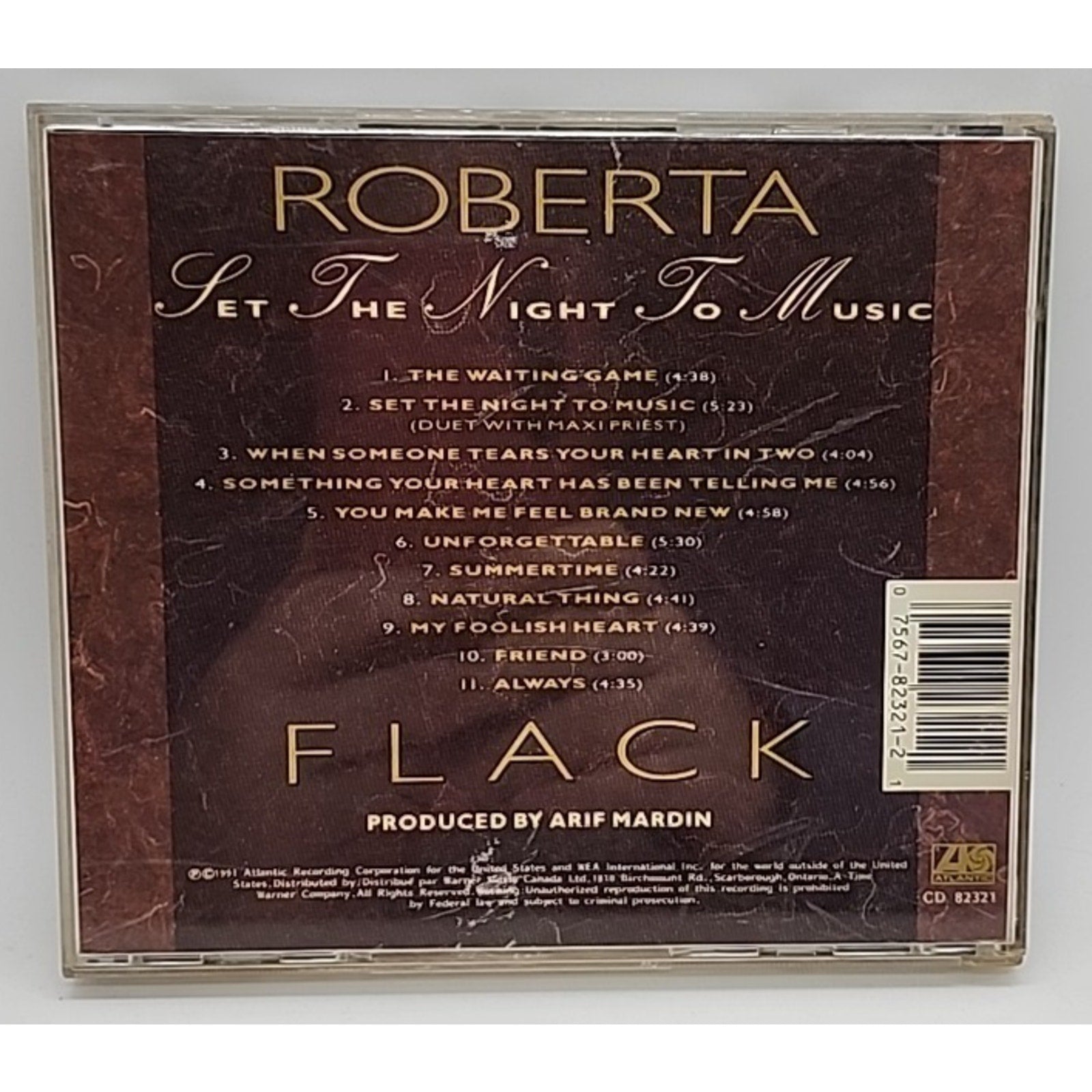 Set the Night to Music by Roberta Flack (CD, 1991)