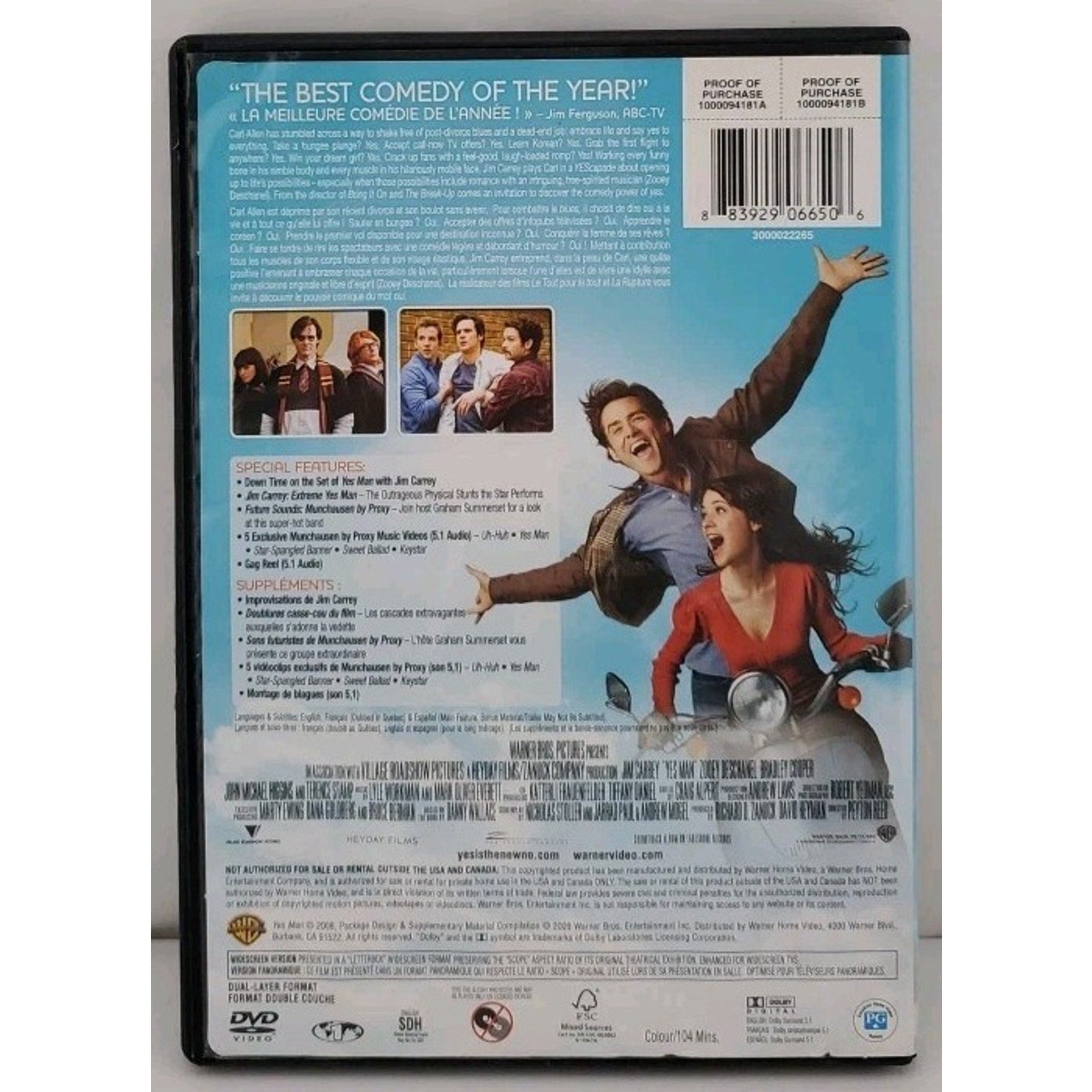Yes Man (DVD, 2009, 2-Disc Set, Canadian Digital Copy Edition DVD)