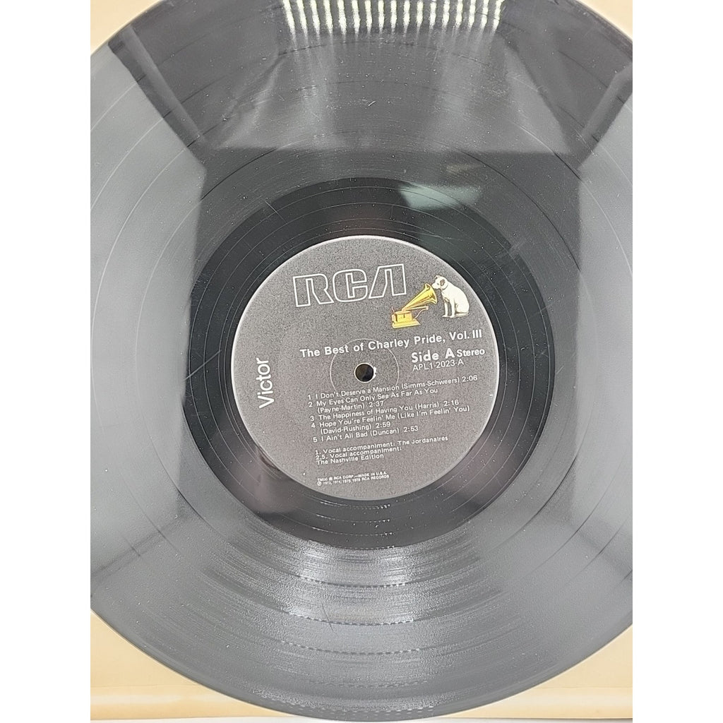 Charley Pride The Best of Charley Price Vole III 3 Record Album Vinyl LP