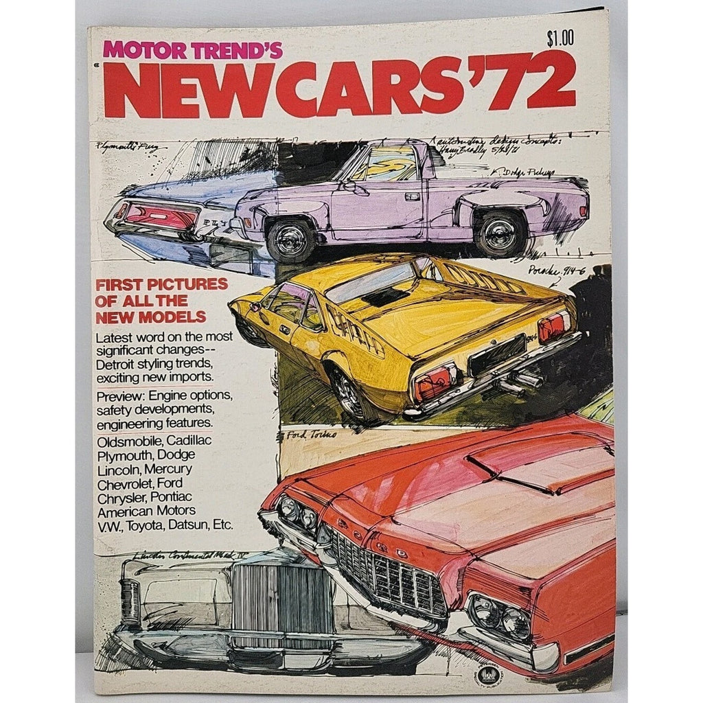 1972 Motor Trend's New Cars Magazine