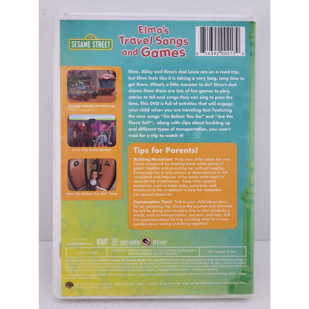 Sesame Street: Elmo's Travel Songs and Games (DVD, 2011)