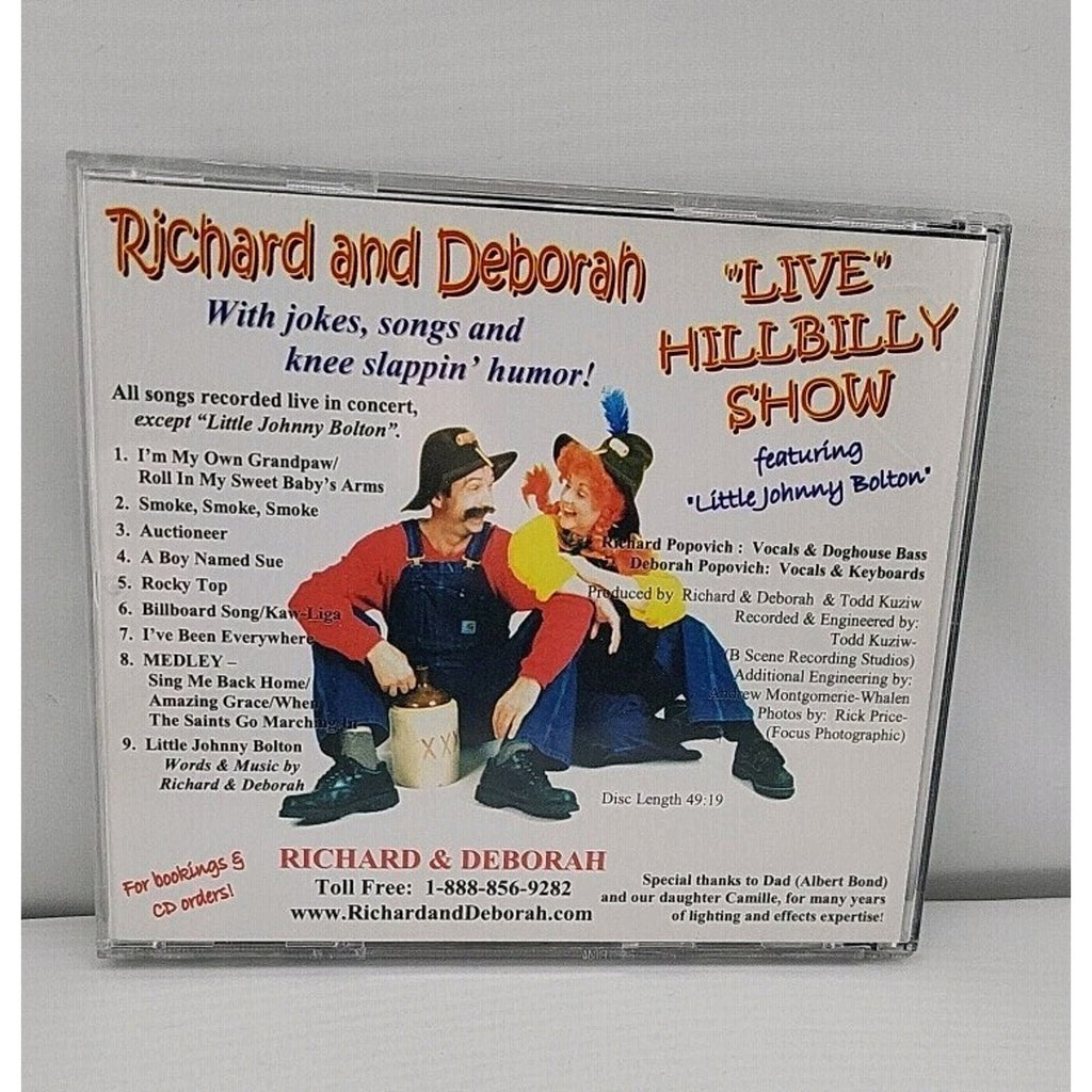 Richard And Deborah Live Hillbilly Show CD Featuring Little Johnny Bolton
