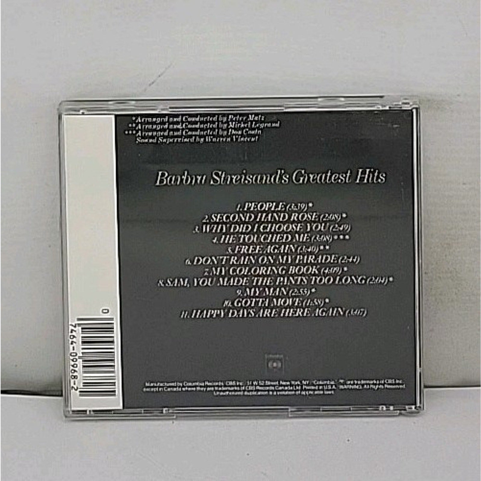 Greatest Hits by Barbra Streisand (CD, 1990)