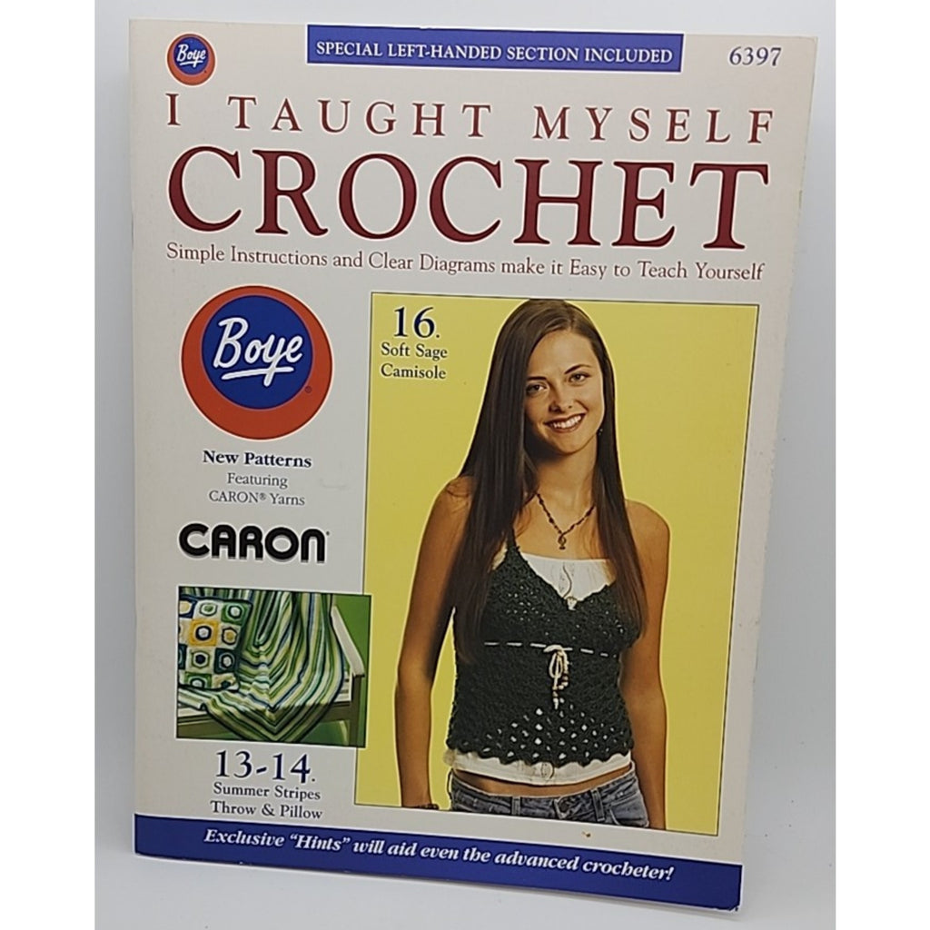Boye I Taught Myself To Crochet #6397 Book Patterns Caron Crafts DIY 2008