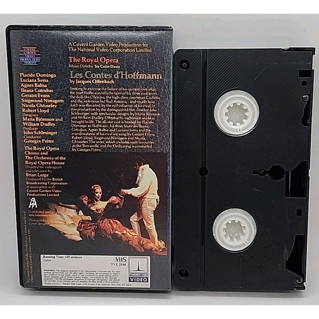 Les Contes d'Hoffmann / Tales of- Offenbach VHS P. Domingo Covent Garden 05 EMI