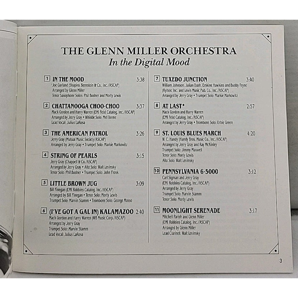 In a Digital Mood (Gold Packaging) by Glenn Miller (CD, 1991) Limited Gold Editi