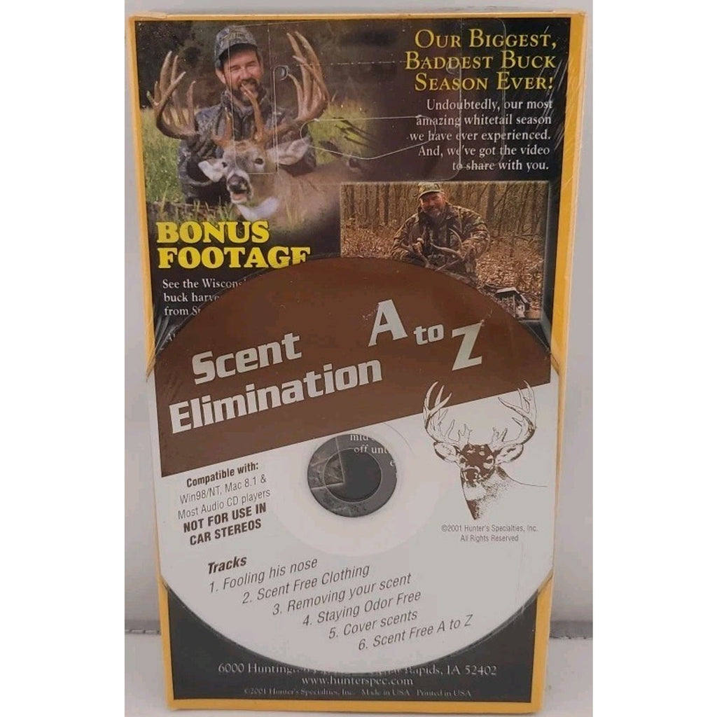 Primetime Bucks 5 (VHS 2001) w/Scent Elimination *Brand New*