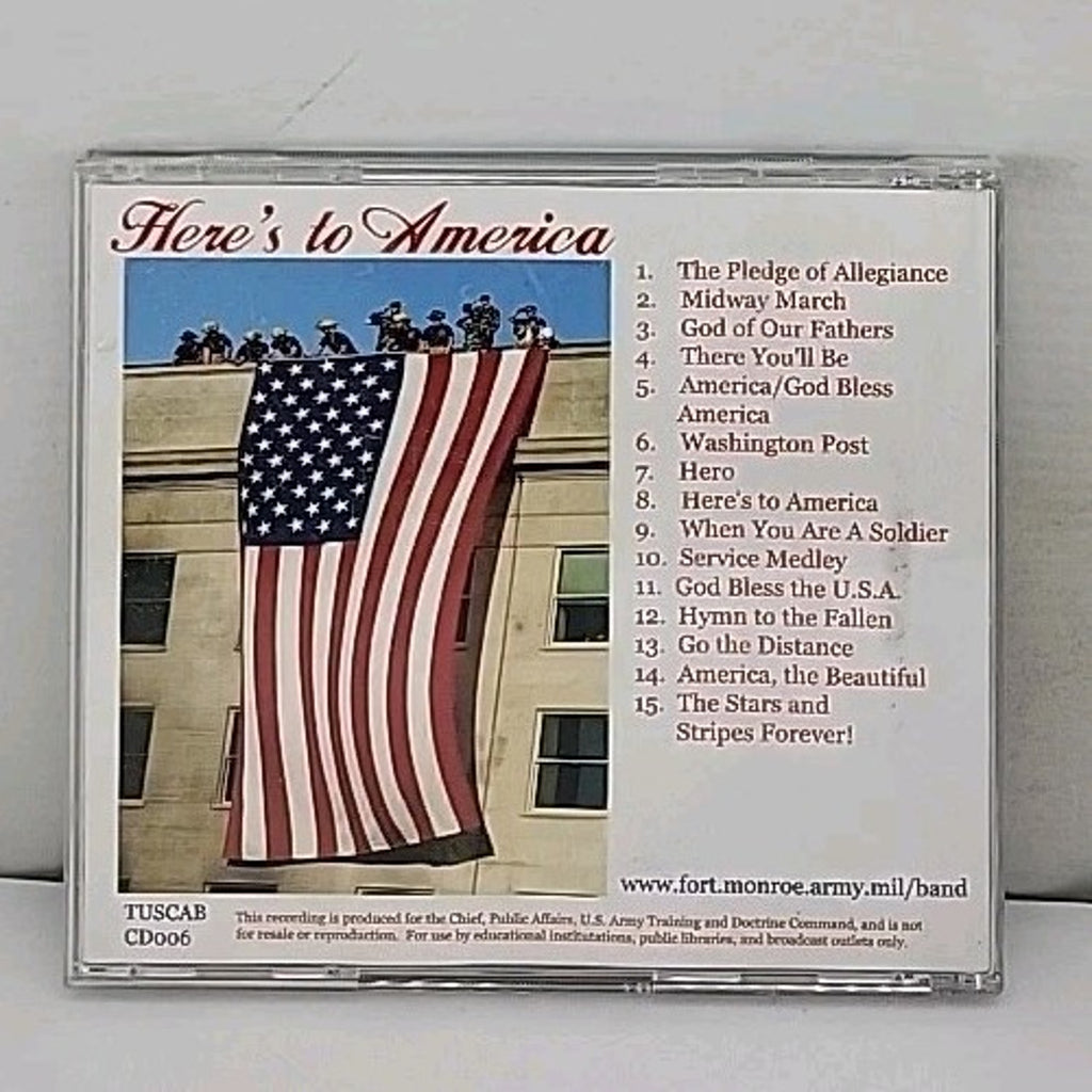 Here's To America By The United States Continental Army Band CD