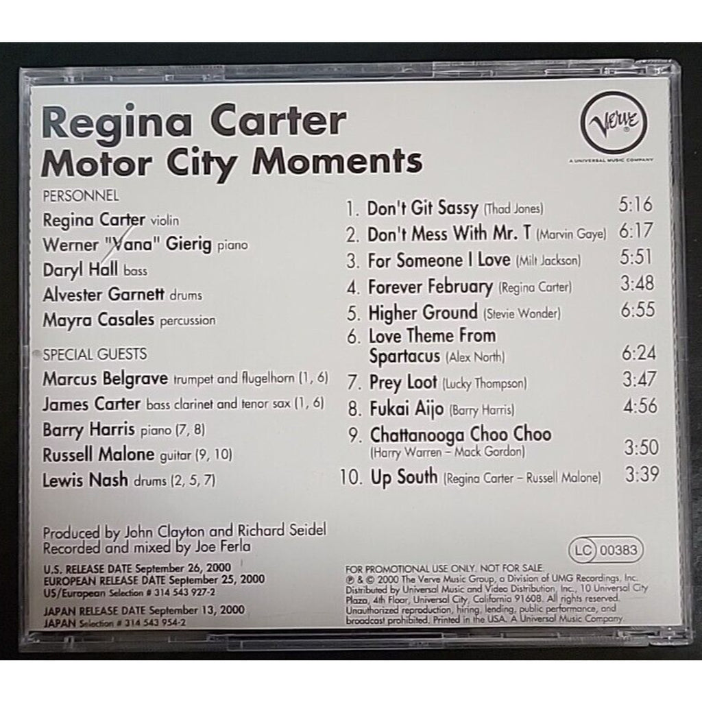 Regina Carter Motor City Moments (CD)