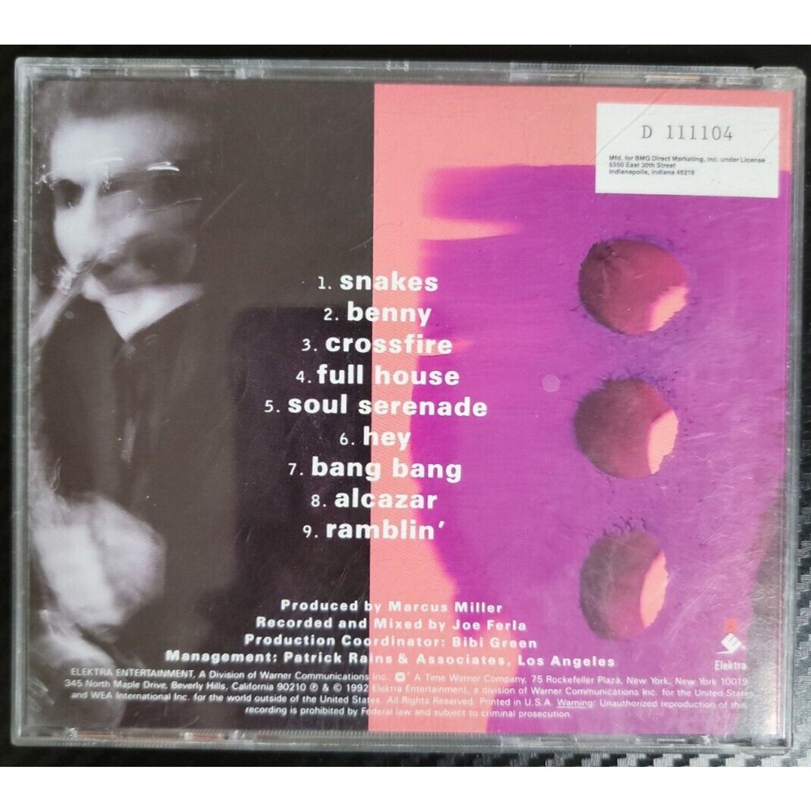 Upfront by David Sanborn (CD, Apr-1992, Elektra (Label))