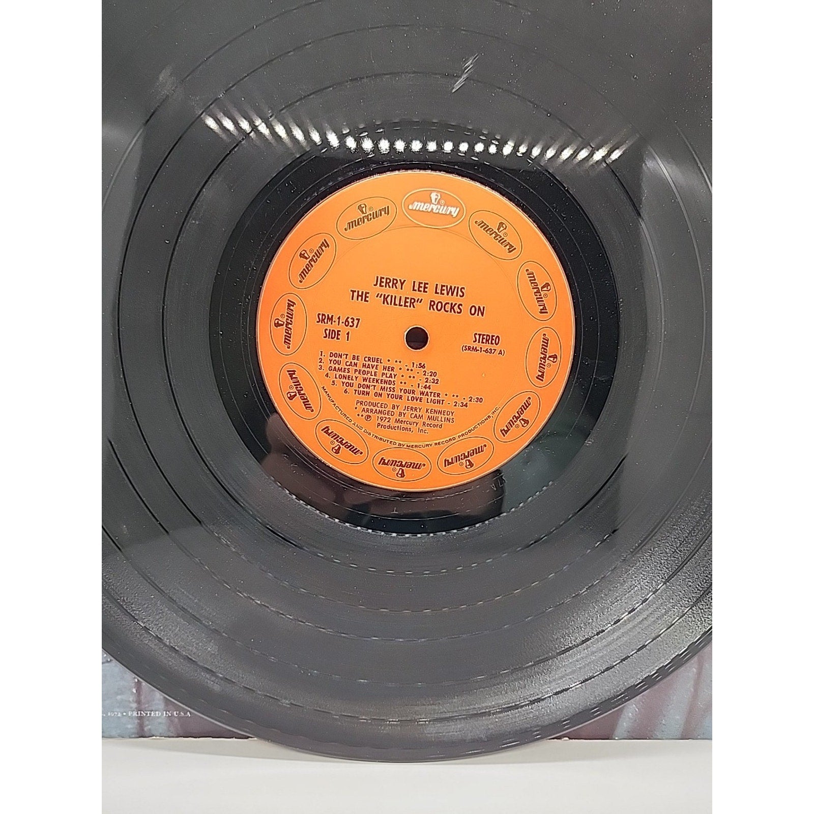 Jerry Lee Lewis The "Killer" Rocks On LP 1972 Mercury SRM 1-637 (Record)