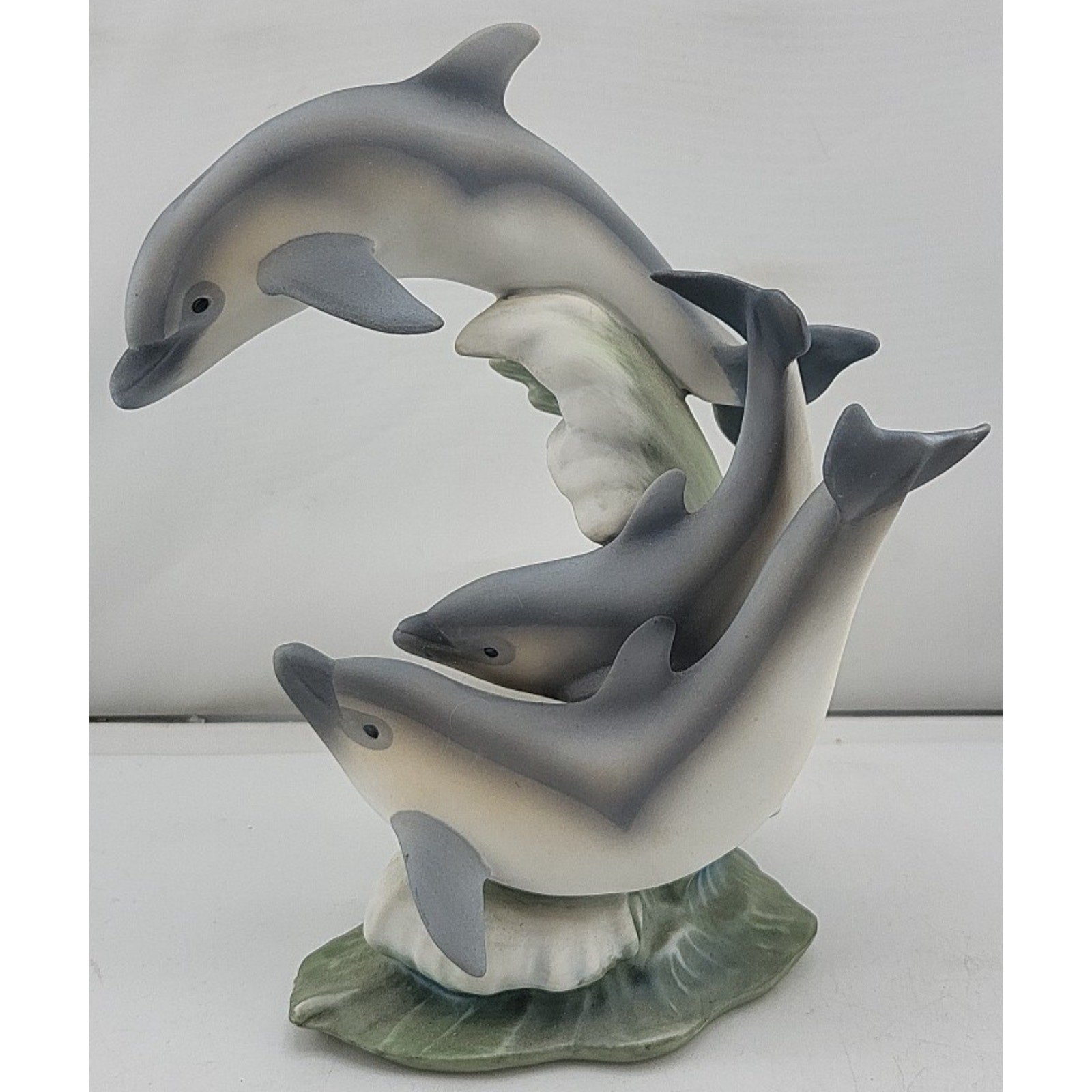 Homco 1994 Masterpiece Porcelain "Endangered Species DOLPHINS" Figurine