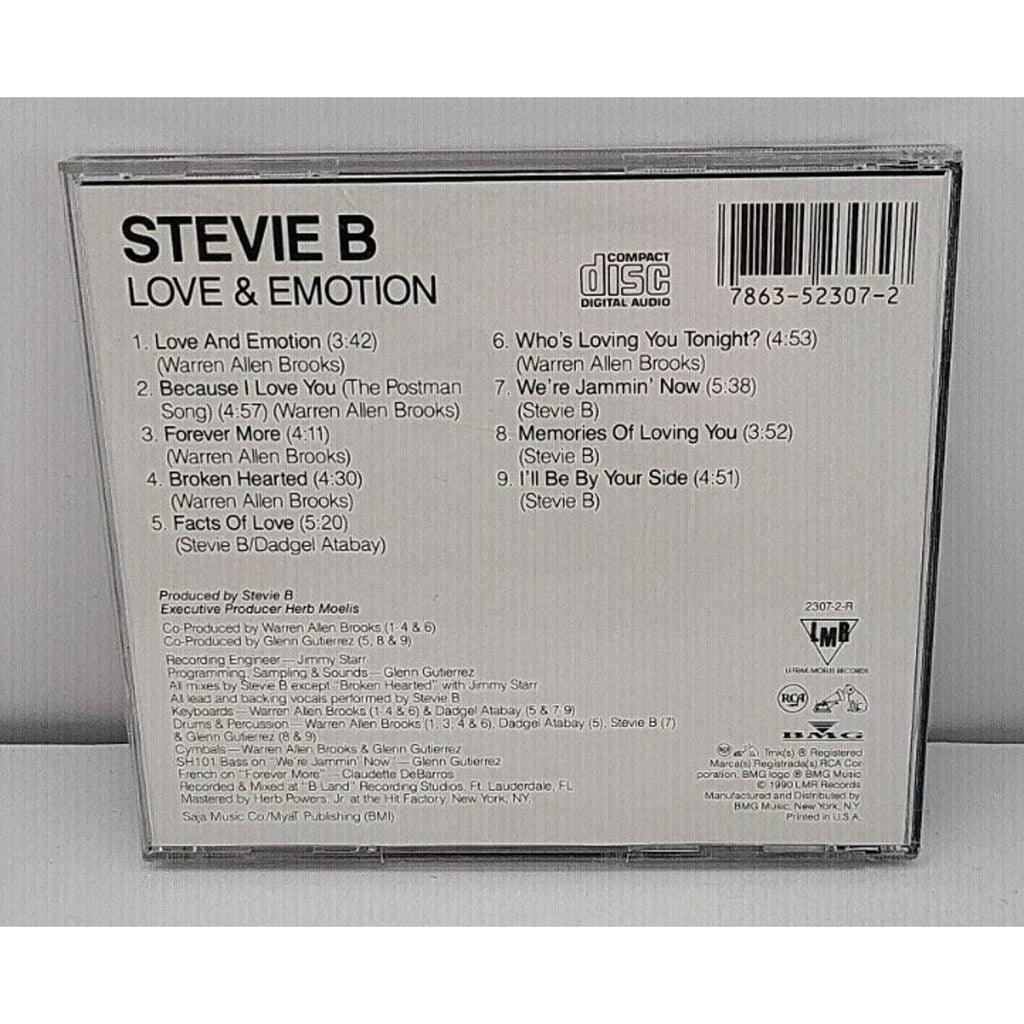 Love & Emotion by Stevie B (CD, Jul-1990, RCA/LMR)