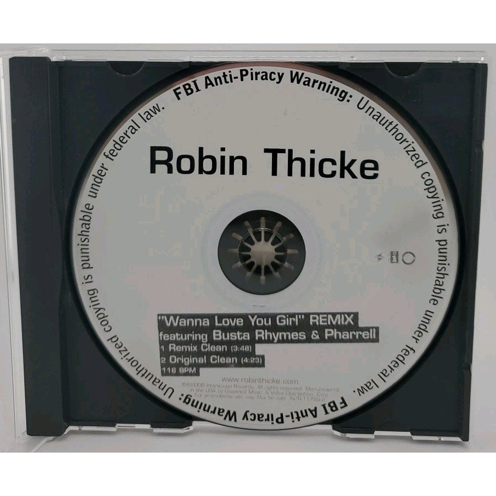 Robin Thicke Wanna Love You Girl Remix (CD)