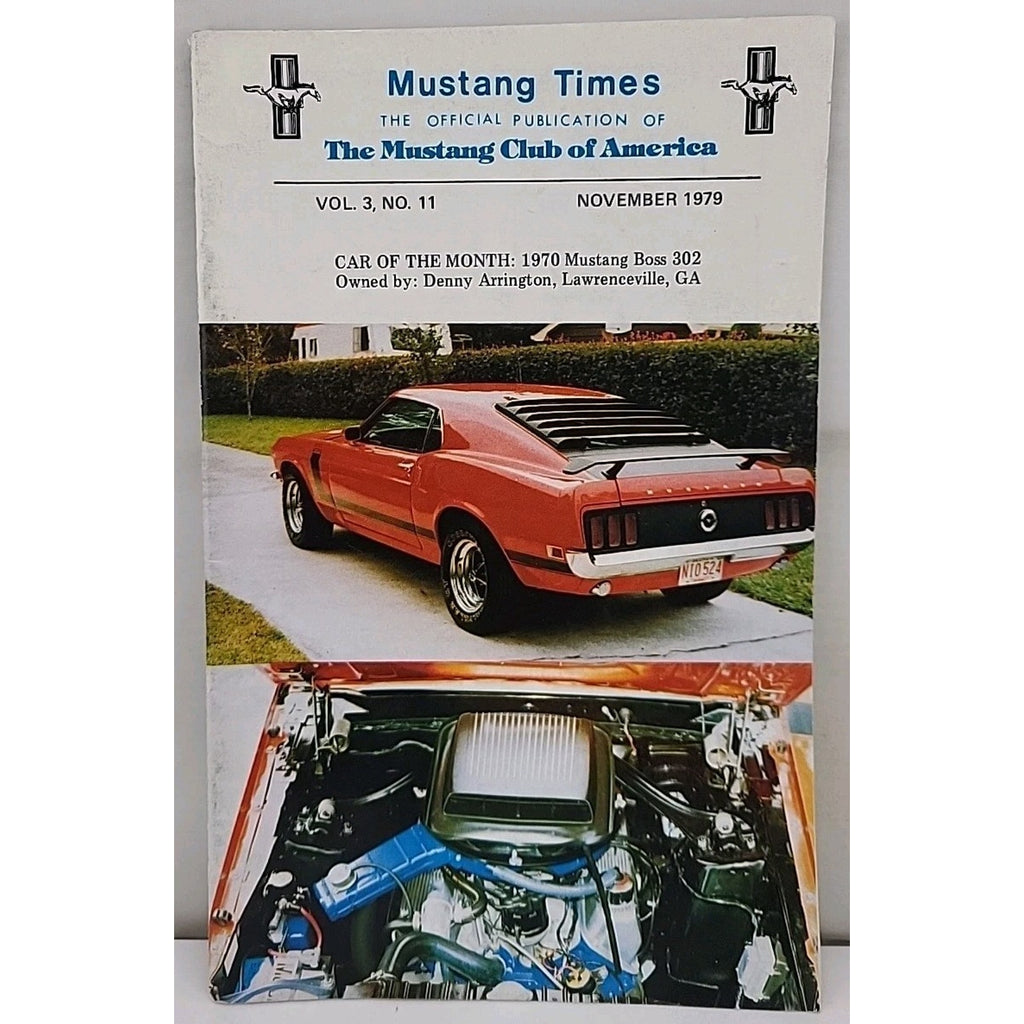 Mustang Times Magazine - The Mustang Club Of America - November 1979 -