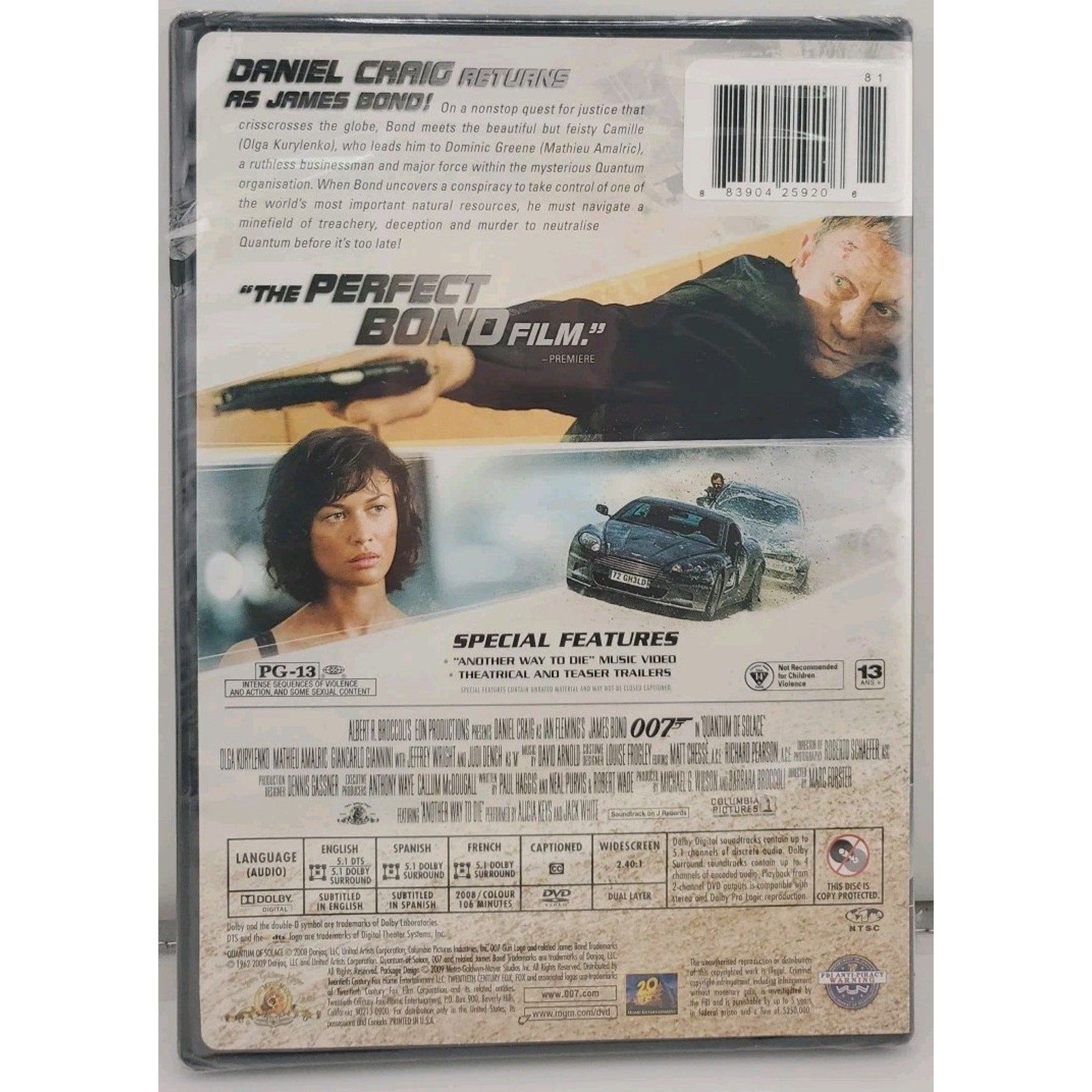 Quantum of Solace (DVD, James Bond, 2008) *Brand New*