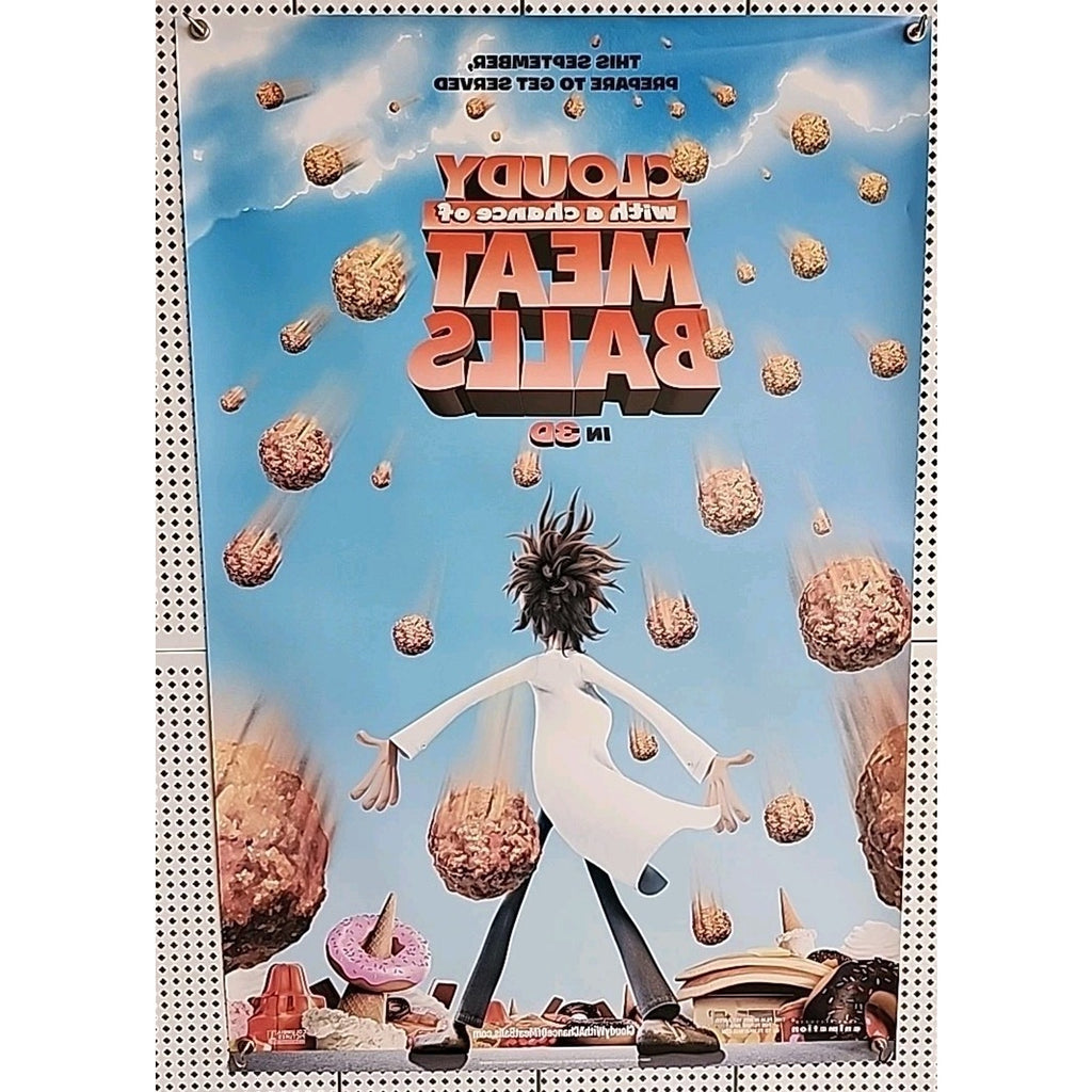 Cloudy With A Chance Of Meatballs Movie Poster 27 x 40 Anna Faris, Bill Hader
