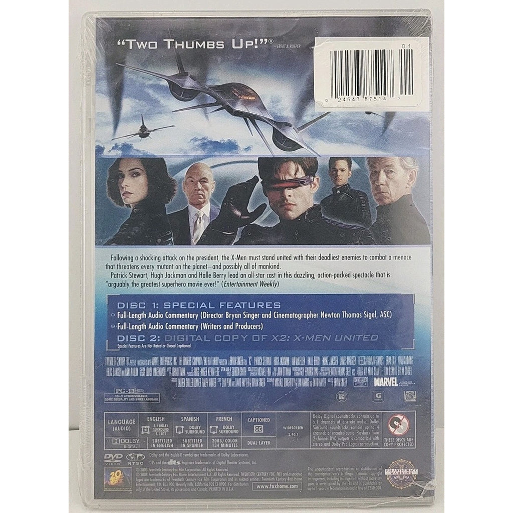 X2: X-Men United (DVD,Digital Copy, 2005) *Brand New*
