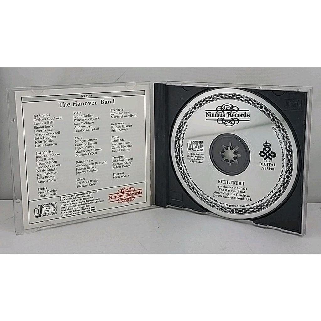 Schubert~ Symphony No. 1 & No. 4 ~ Hanover Band ~ Nimbus CD.