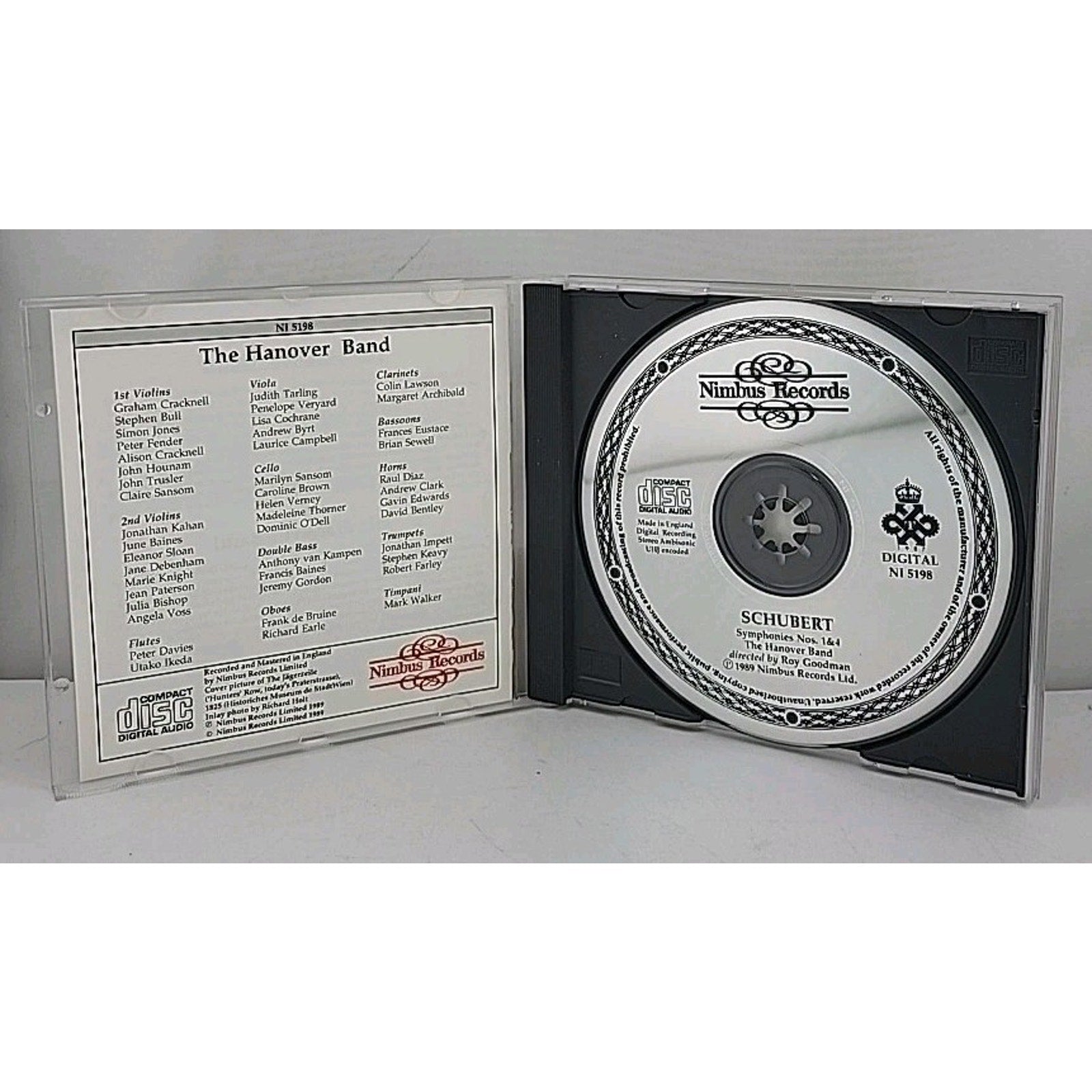 Schubert~ Symphony No. 1 & No. 4 ~ Hanover Band ~ Nimbus CD.