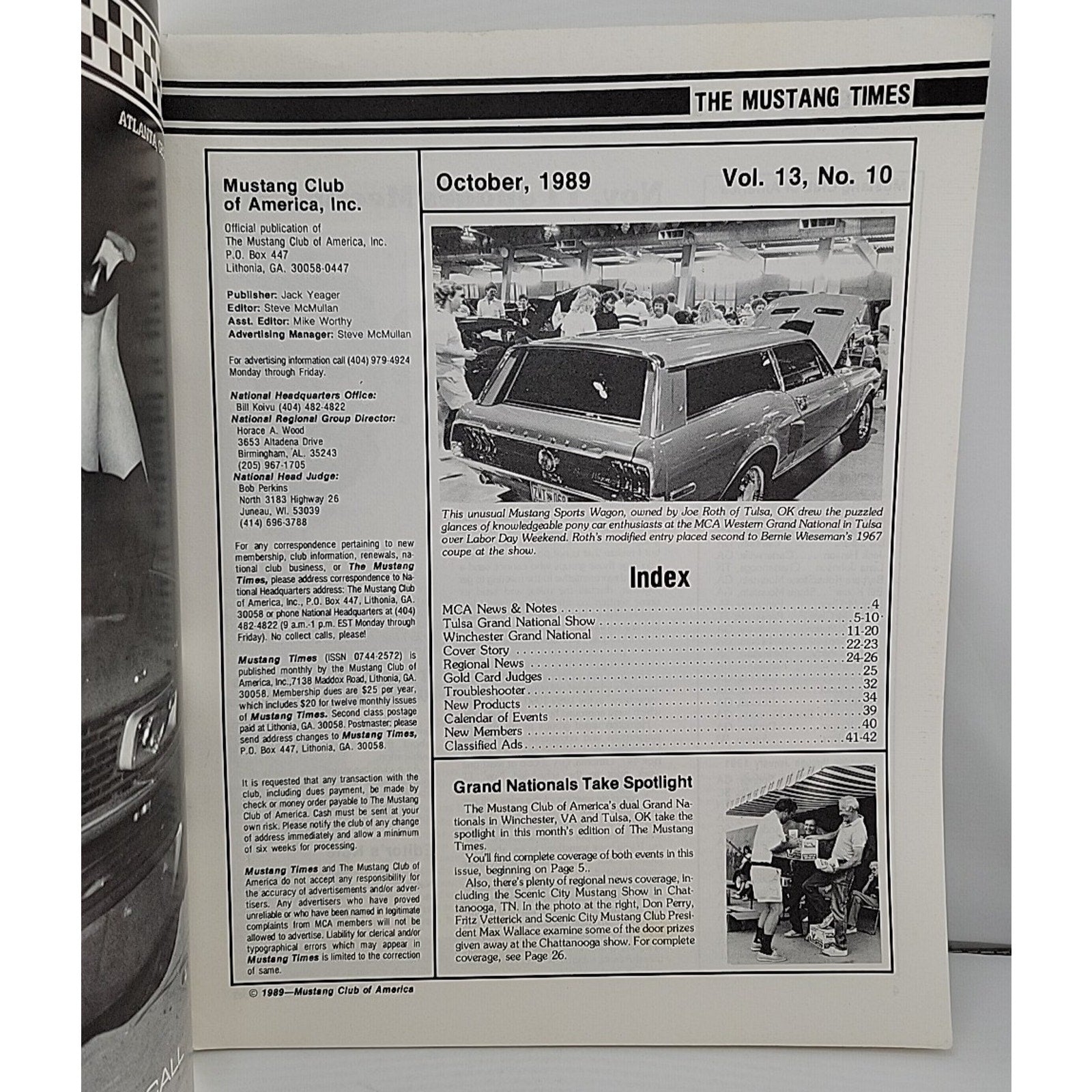 Mustang Times October 1989 Magazine