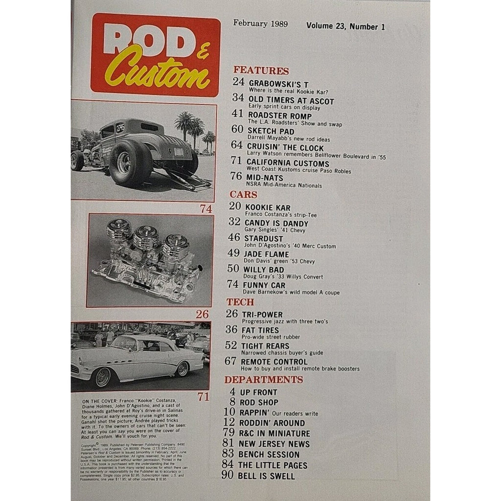 Petersen's Rod & Custom Magazine - February 1989 Volume 23 Number 1