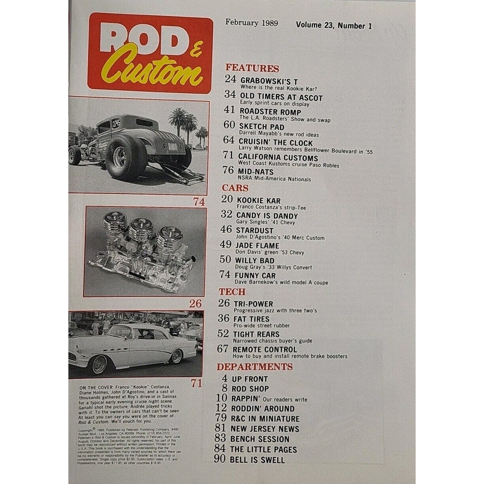 Petersen's Rod & Custom Magazine - February 1989 Volume 23 Number 1