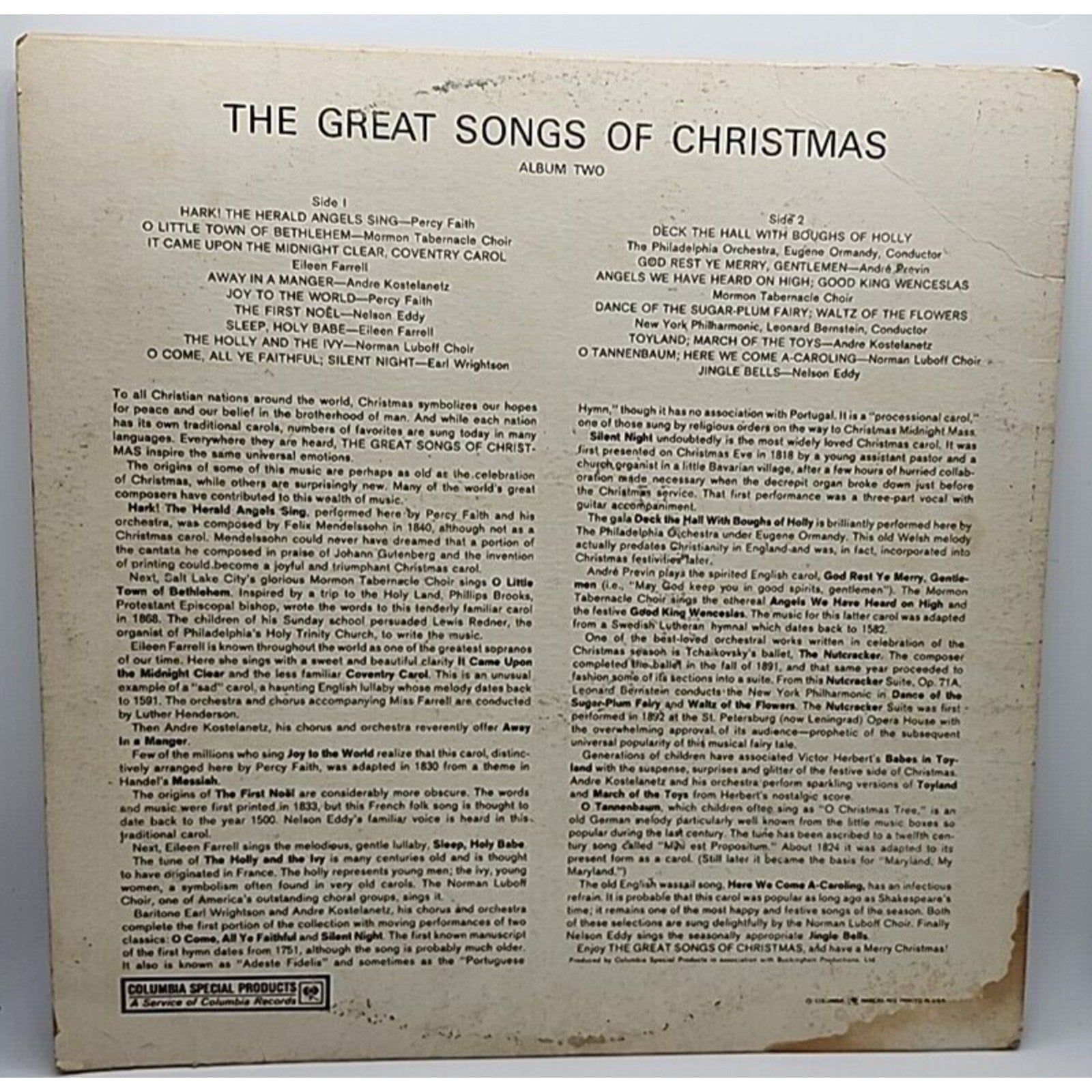 The Great Songs Of Christmas (Record)