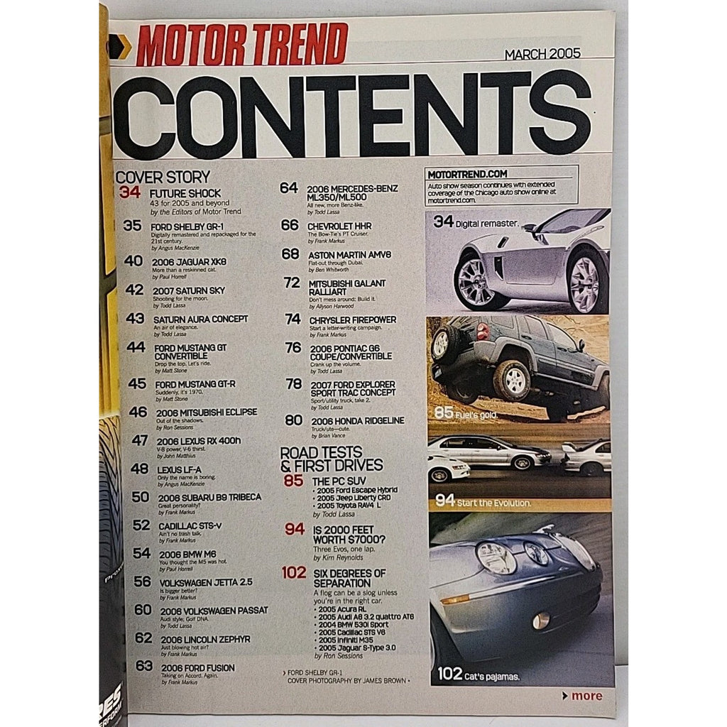 Motor Trend Magazine March 2005