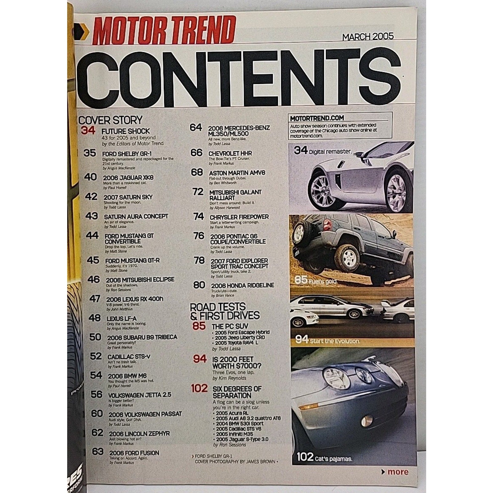 Motor Trend Magazine March 2005