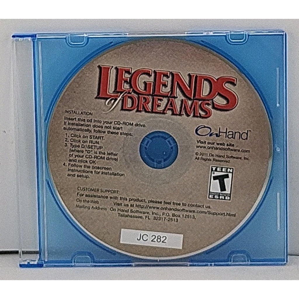 Legends of Dreams (PC, 2011) *Disc Only*