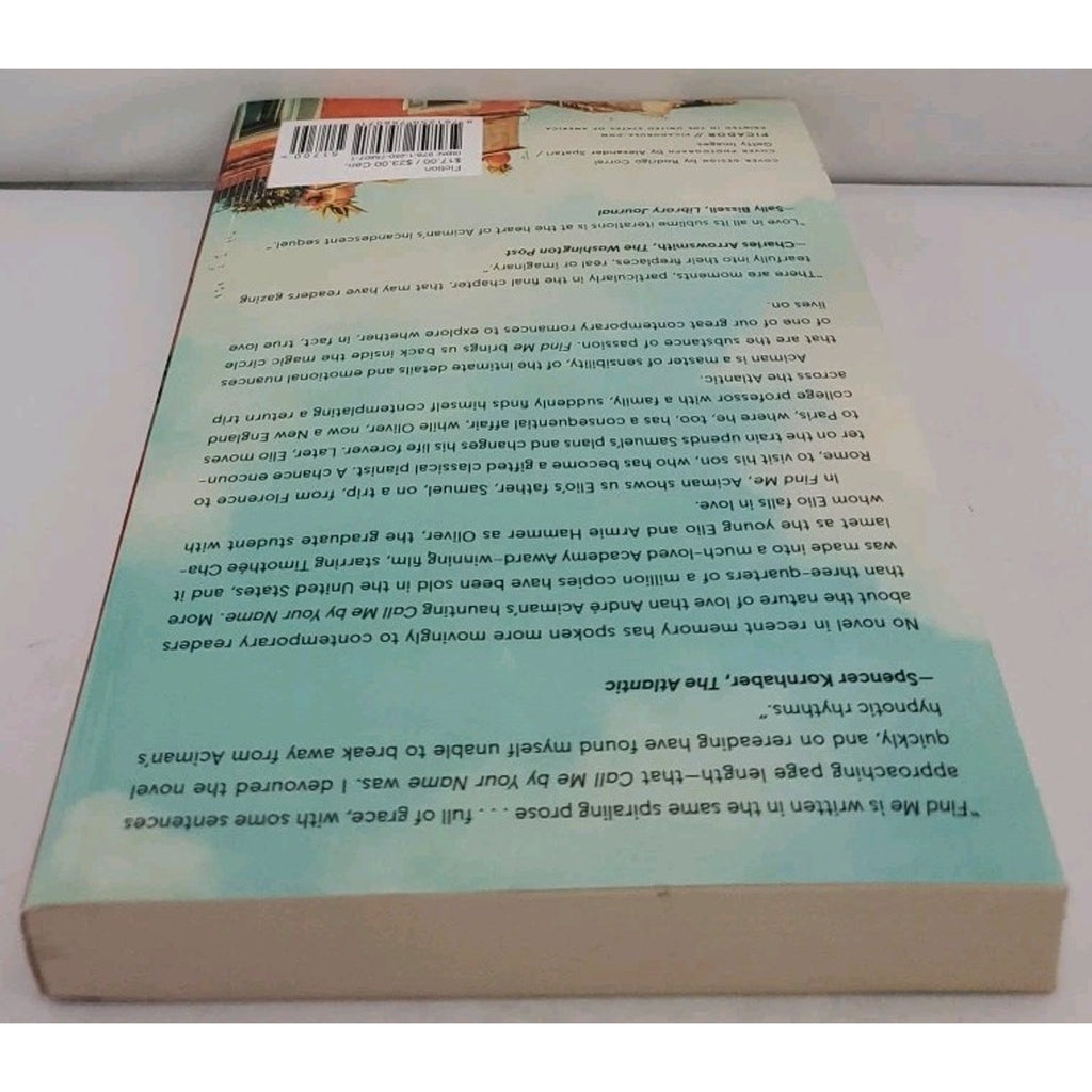 Find Me : A Novel by André Aciman (2020, Trade Paperback)